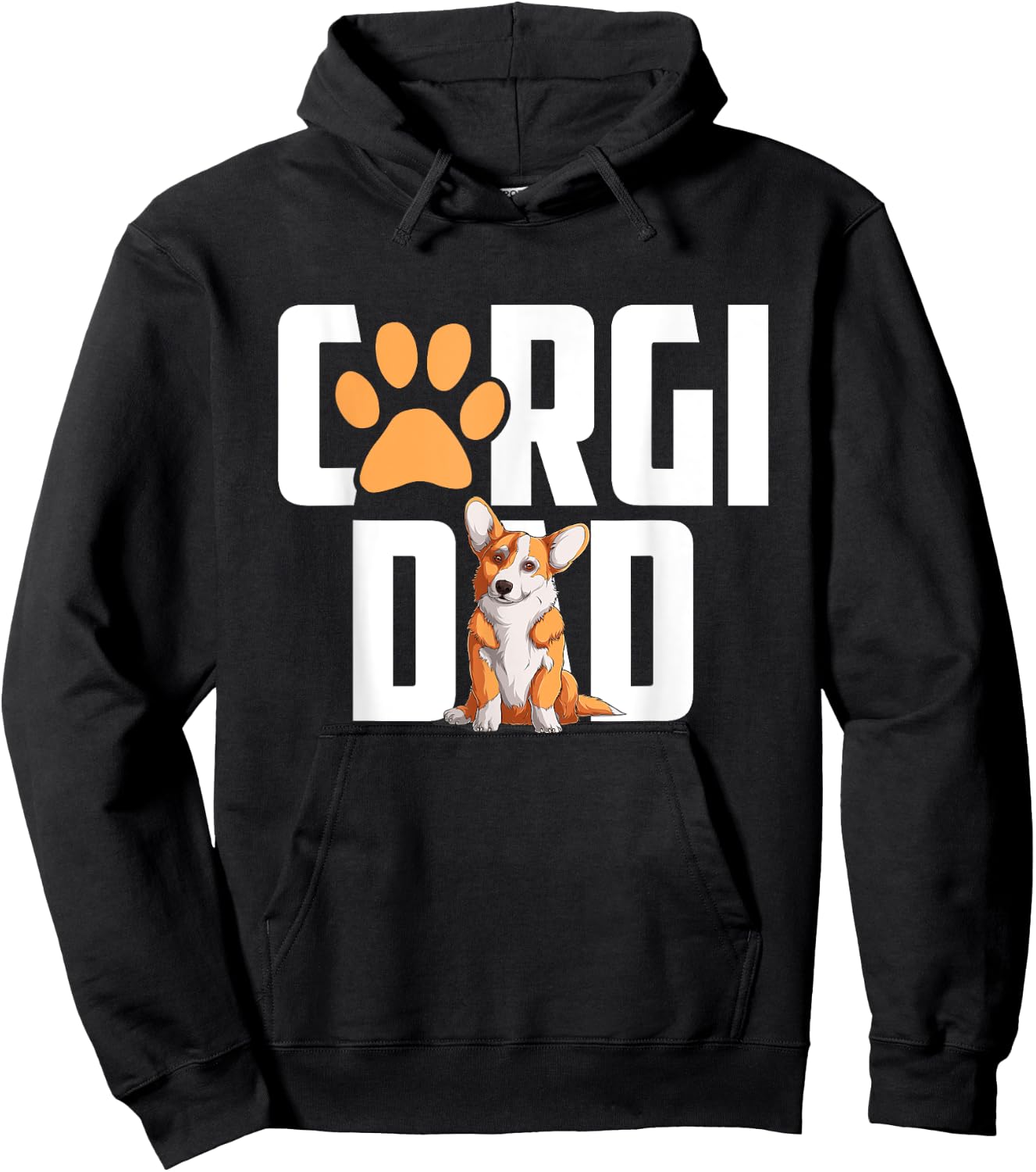 Pembroke Welsh Corgi - Corgi Dad Hoodie - Hoodie | Black
