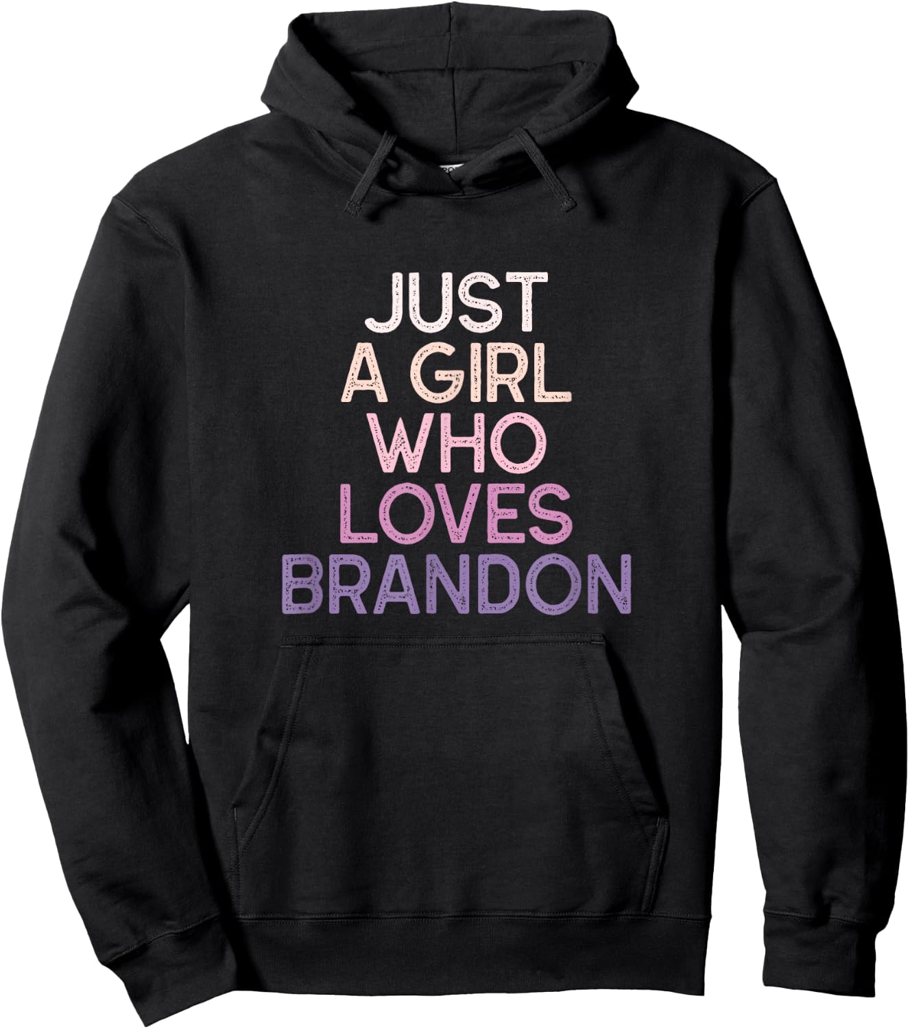 Just A Girl Who Loves BRANDON Name Gift Hoodie - Hoodie | Black