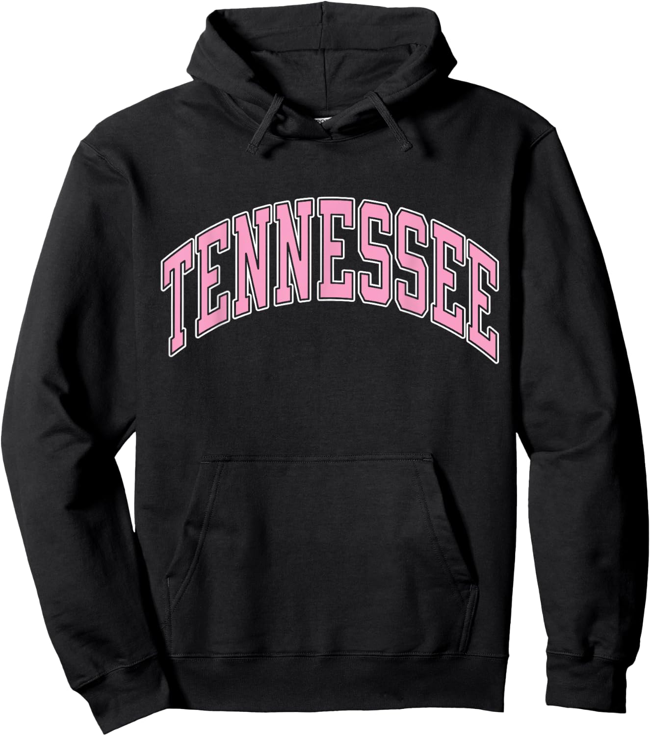 Tennessee Varsity Style Pink Text Hoodie - Hoodie | Black