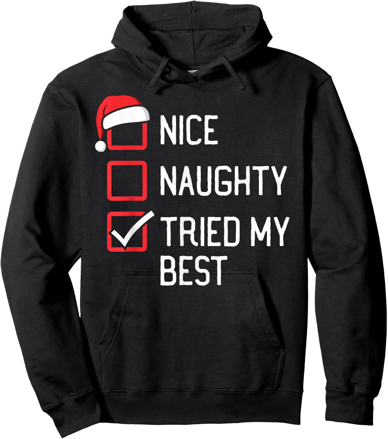 The List Group Family Matching Shirts By HumorPack Kids to Adults Black Modern Casual Letter Print Hoodie - Hoodie | Black