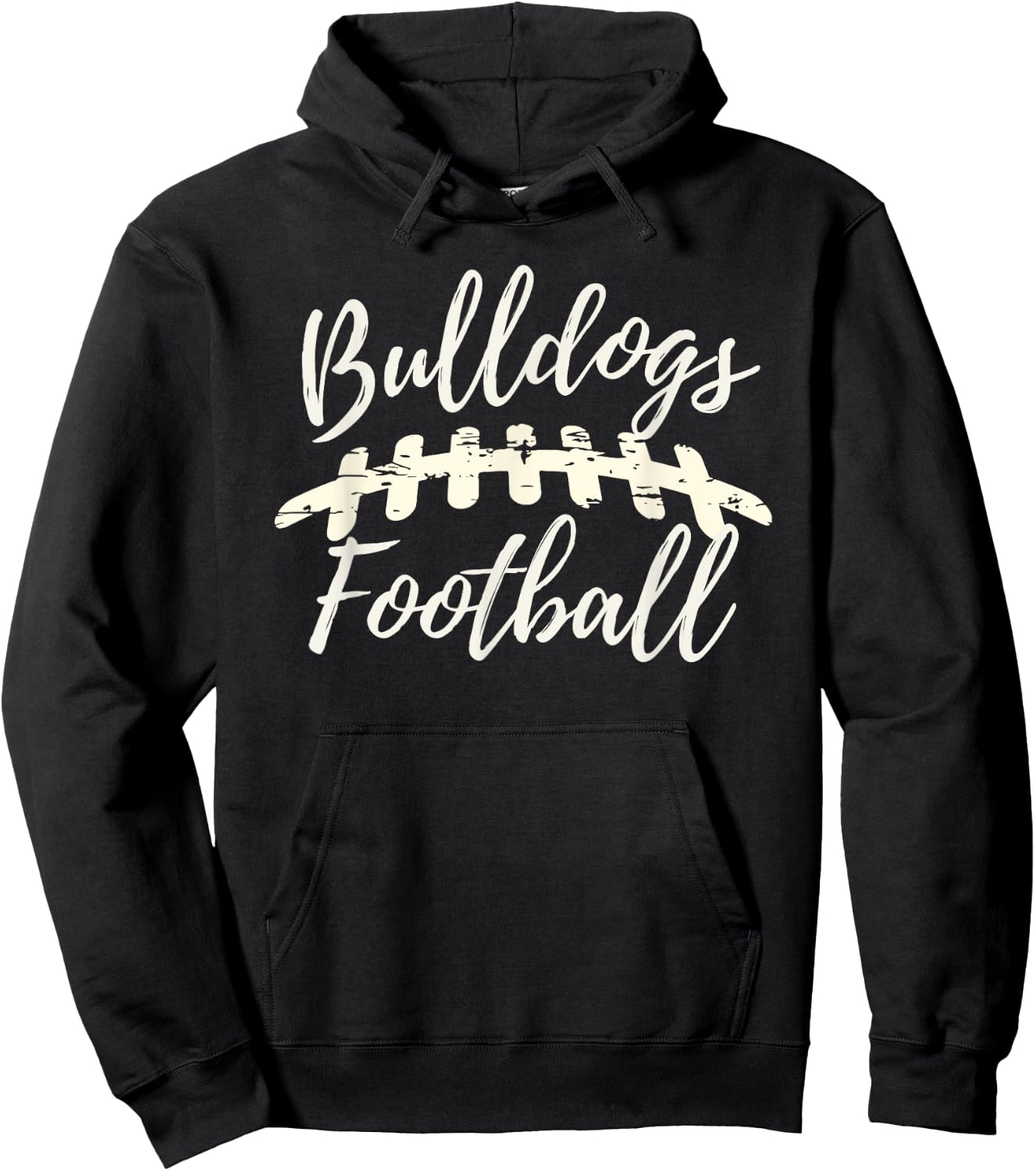 Bulldogs Football School Spirit Team Mascot Game Day Night Hoodie - Hoodie | Black
