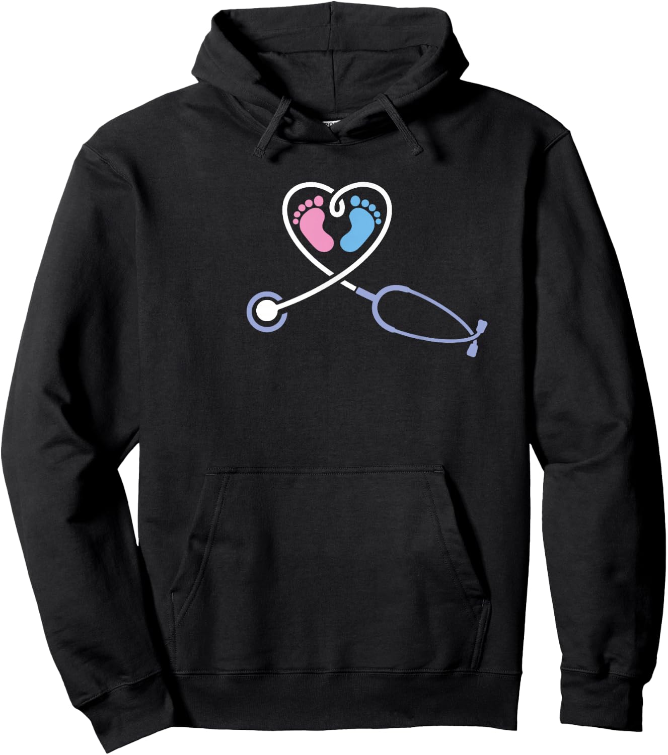 Obstetrics Gynecology Nurse Stethoscope Obgyn Obstetrician Hoodie - Hoodie | Black