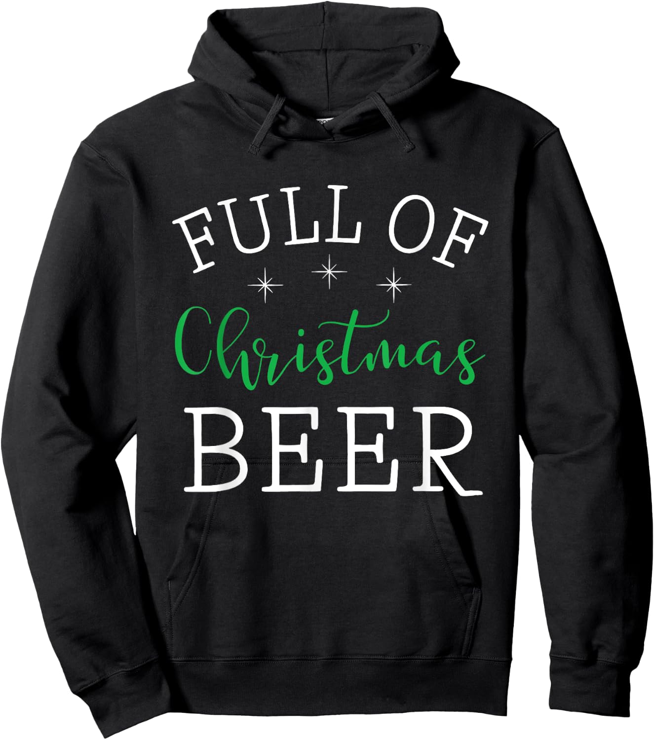 Full Of Christmas Beer And Christmas Cheer Couple Matching Hoodie - Hoodie | Black