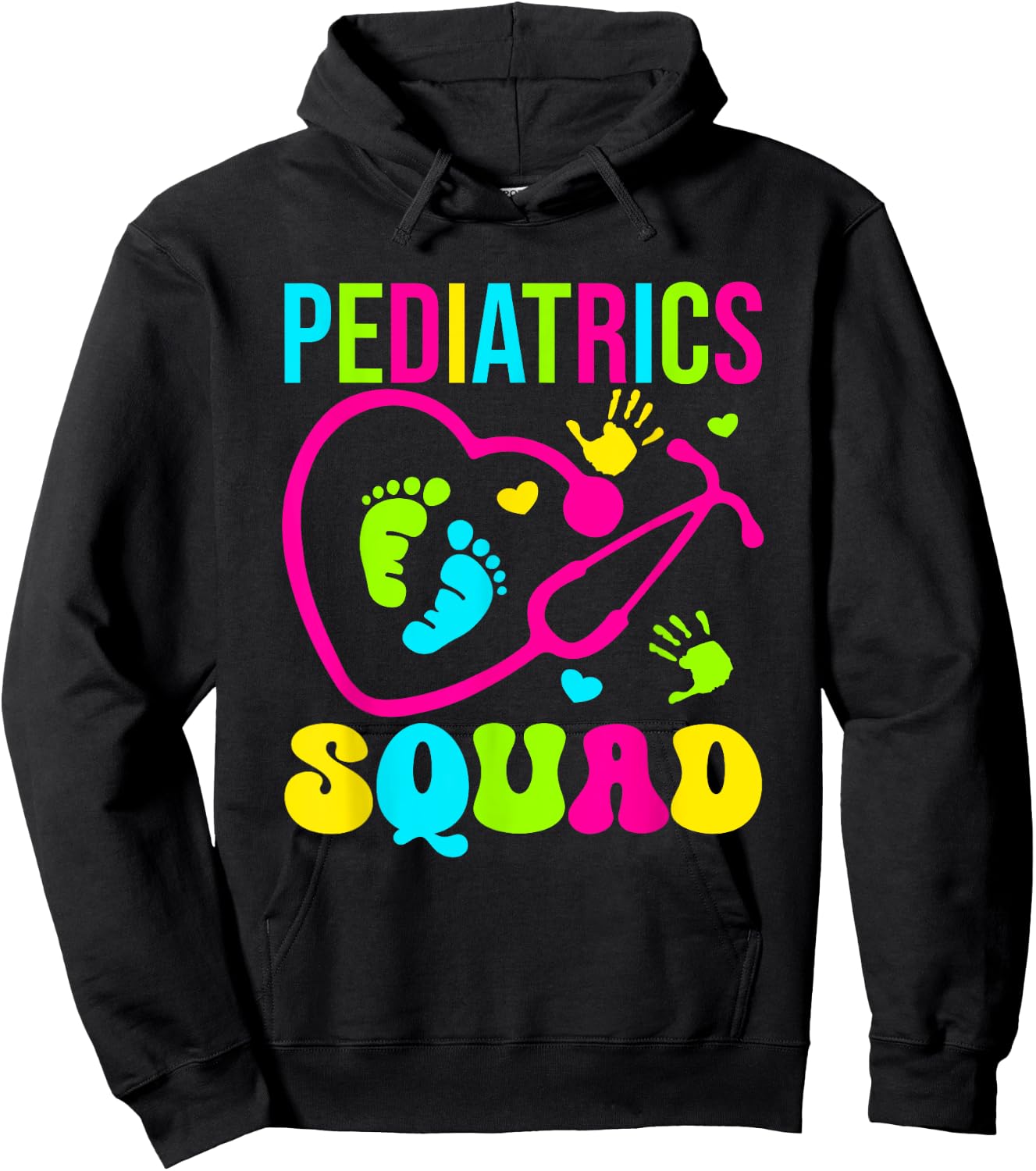 Pediatrics Squad Pediatric Pediatrician Nurse Hoodie - Hoodie | Black