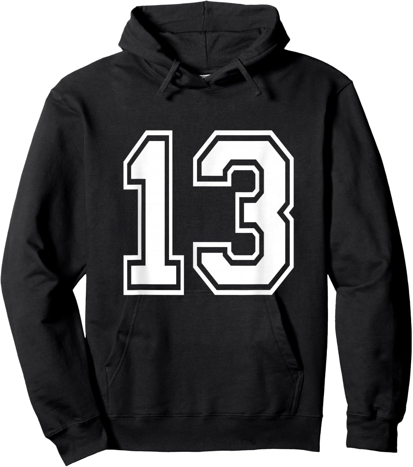 Number 13 Varsity Sports Team Jersey 13th Birthday 13 Years Hoodie - Hoodie | Black