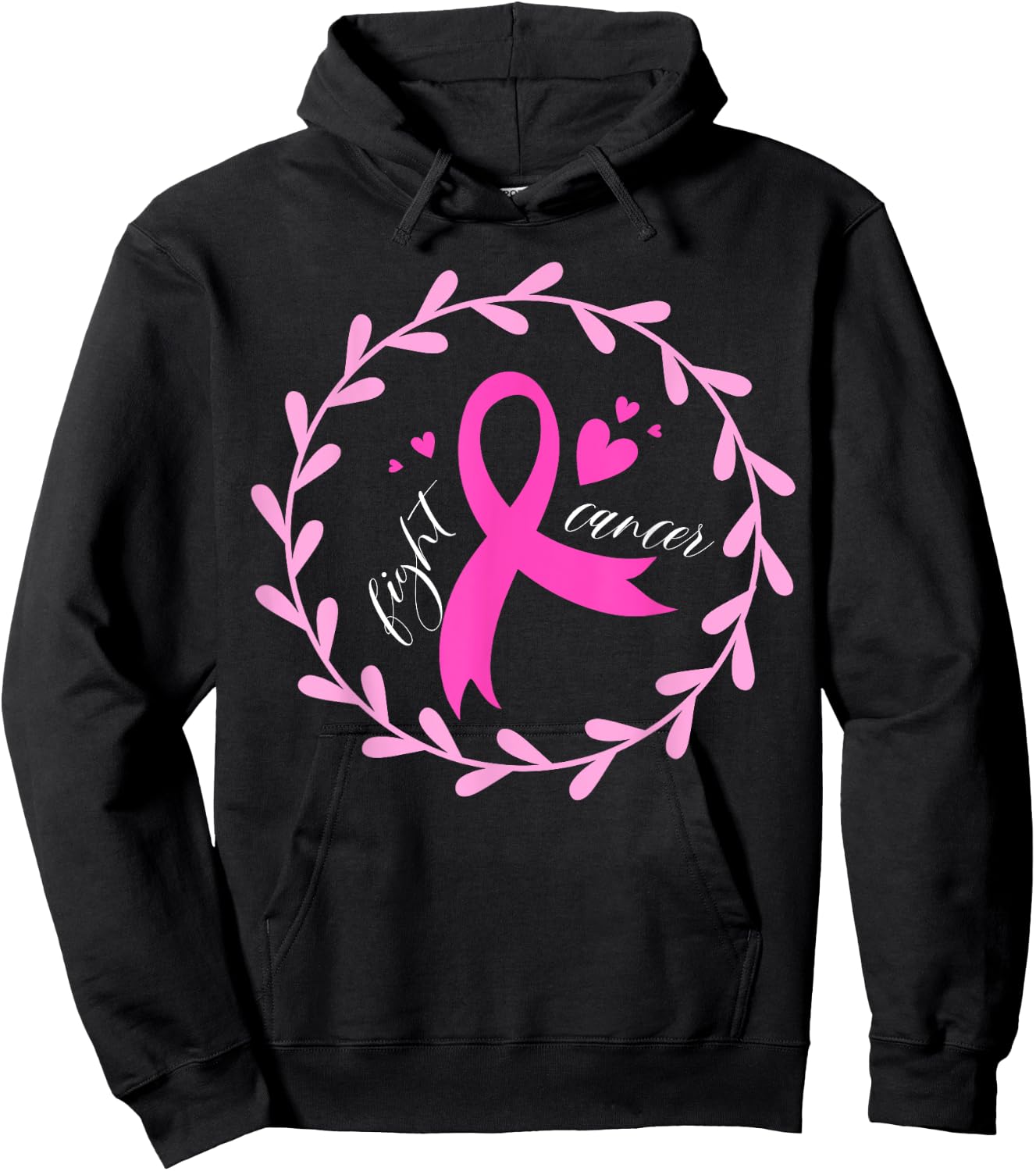 Fight Cancer Pink Ribbon | Breast Cancer Hoodie - Hoodie | Black