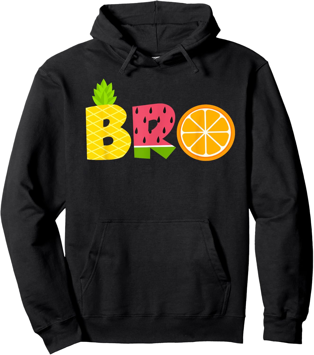 Funny Brother Fruitarian Lover Summer Boys Fruit Slice Hoodie - Hoodie | Black