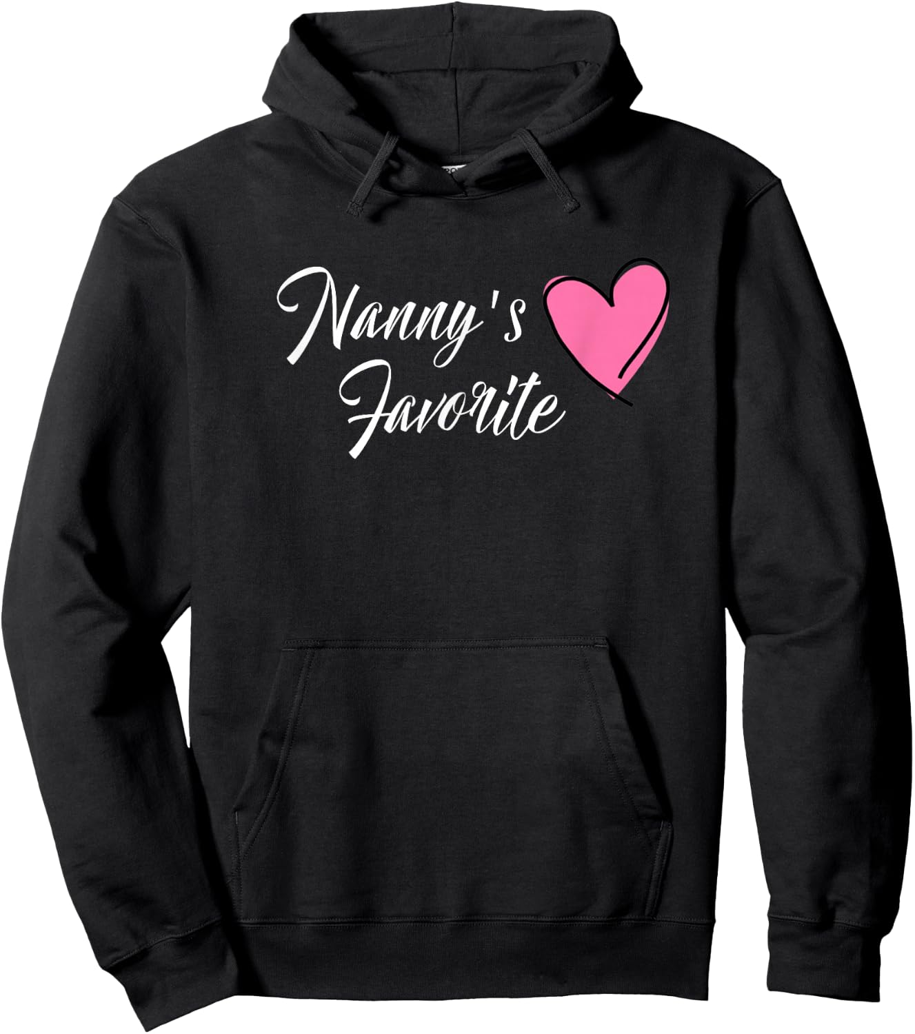 NANNY'S FAVORITE Granddaughter Heart Hoodie - Hoodie | Black