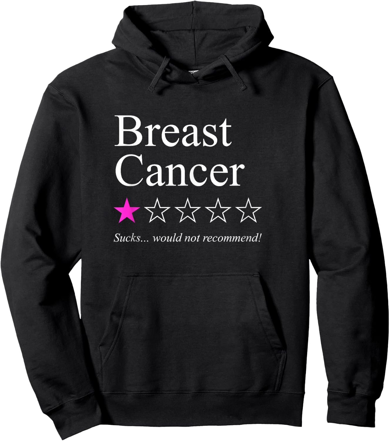 Breast cancer - Star rating would not recommend Hoodie - Hoodie | Black
