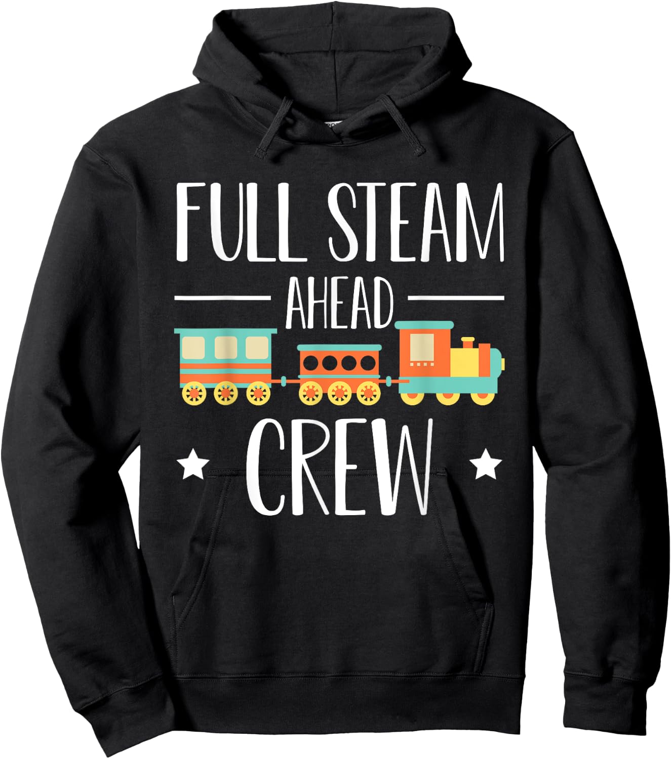 Full Steam Ahead Crew Railway Train Birthday Hoodie - Hoodie | Black