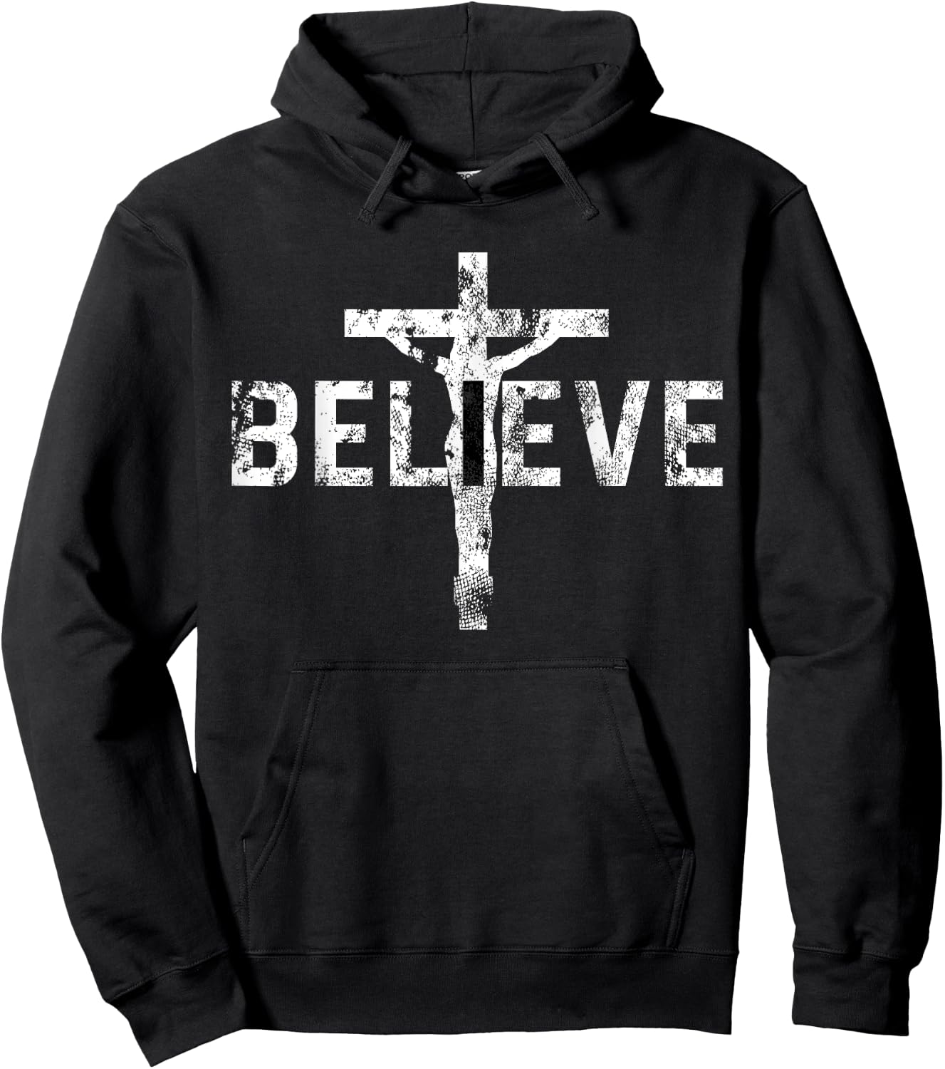 Believe Cross Christian Jesus Christ Religious Faith Hoodie - Hoodie | Black