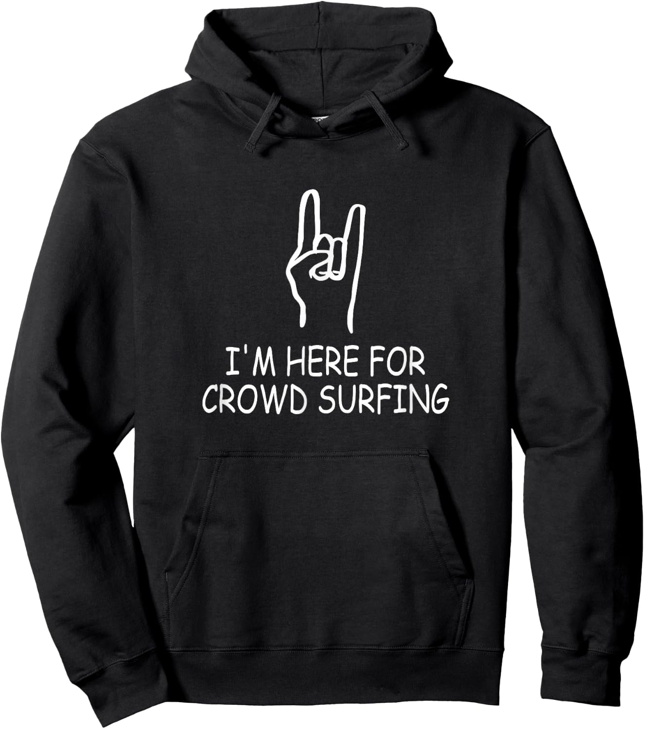 Funny Metal Concert Crowd Surfer I'm Here For Crowd Surfing Hoodie - Hoodie | Black