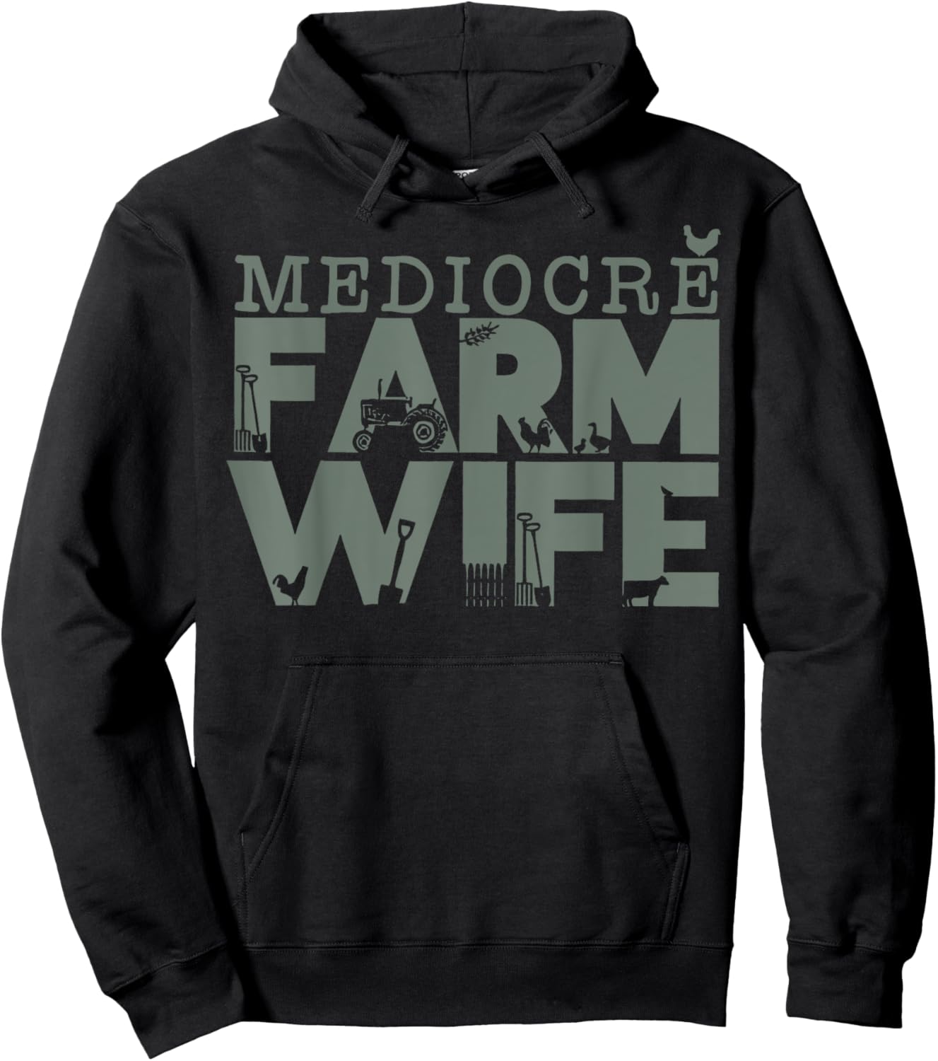 Mediocre Farm Wife Women's Hoodie - Hoodie | Black