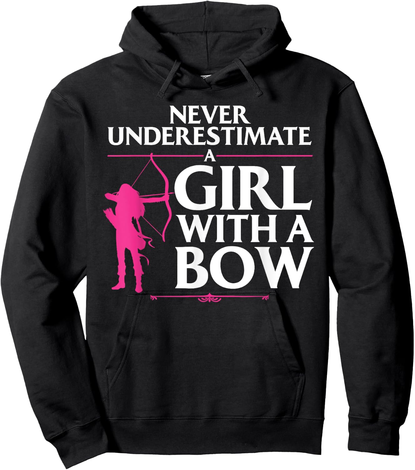 Funny Archery Design for Girls Women Bowhunter Fans Archery Hoodie - Hoodie | Black
