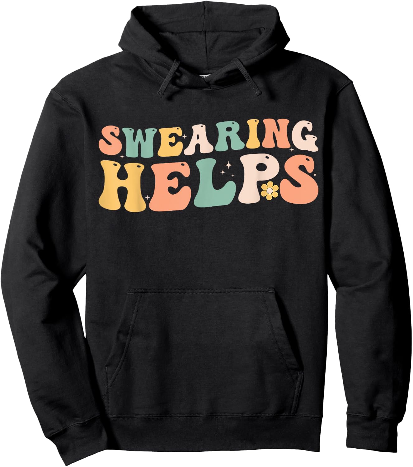 Swearing Helps Funny Apparel Groovy Women Hoodie - Hoodie | Black