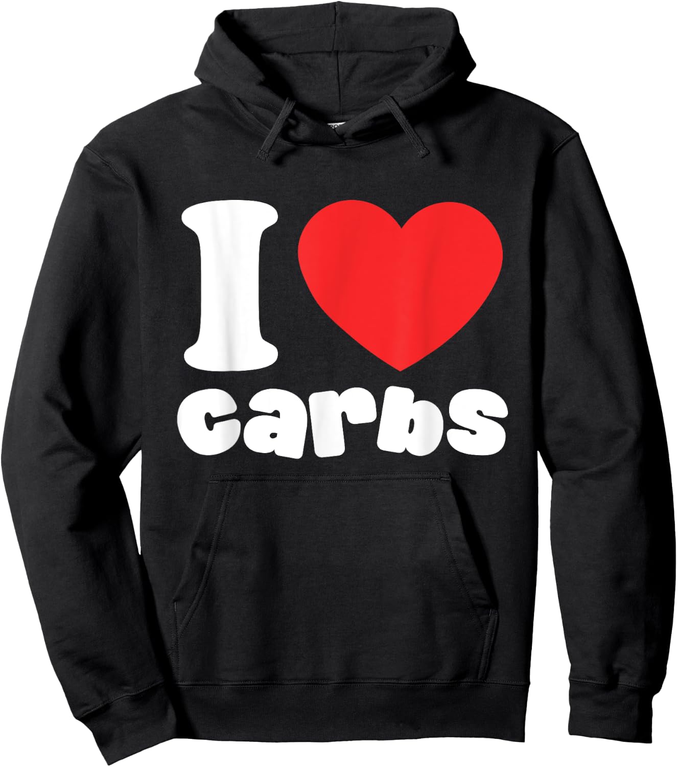 I Love Carbs Hoodie - Hoodie | Black