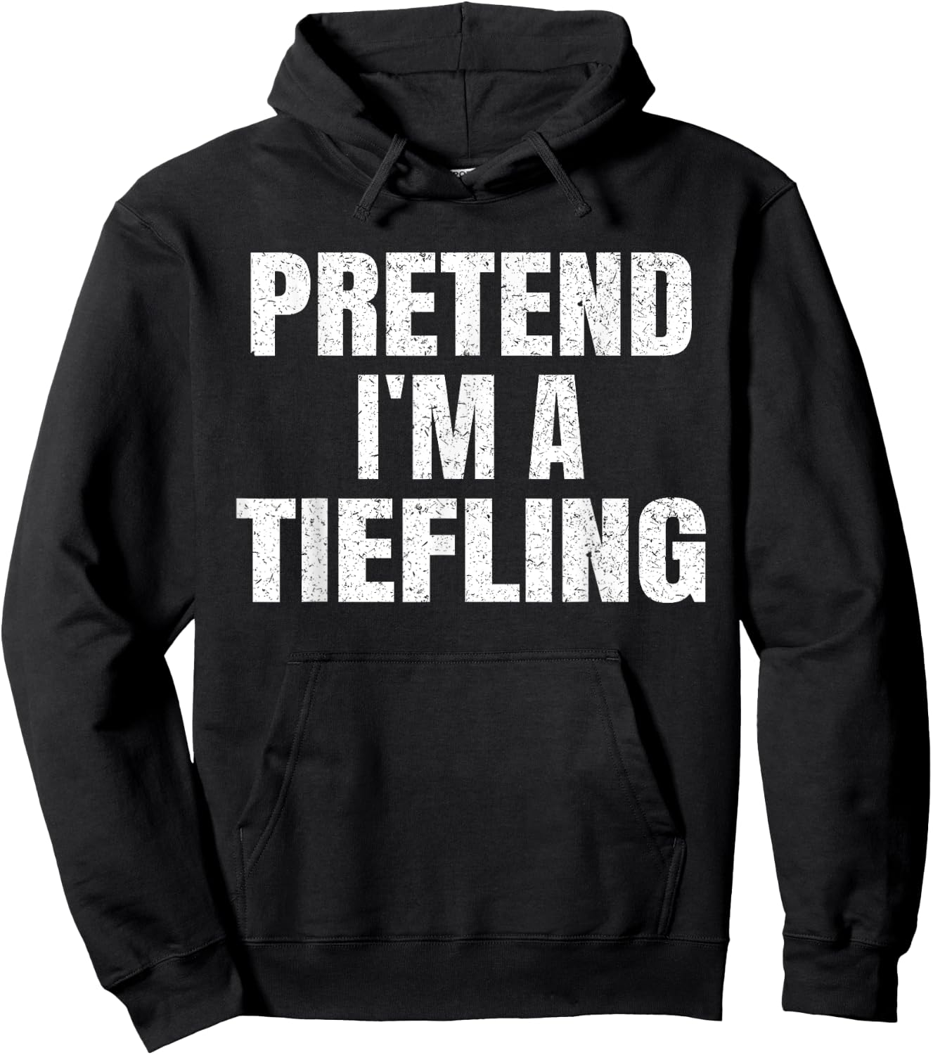 Pretend I'm A Tiefling Easy Halloween Family Group Costume Hoodie - Hoodie | Black