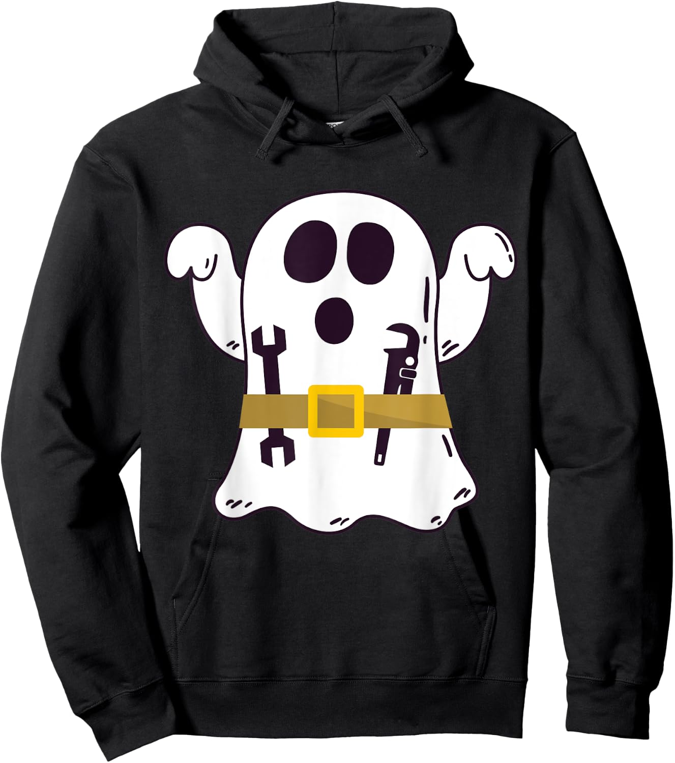 Funny Ghost Plumber Halloween Costume Repairman or Mechanic Hoodie - Hoodie | Black
