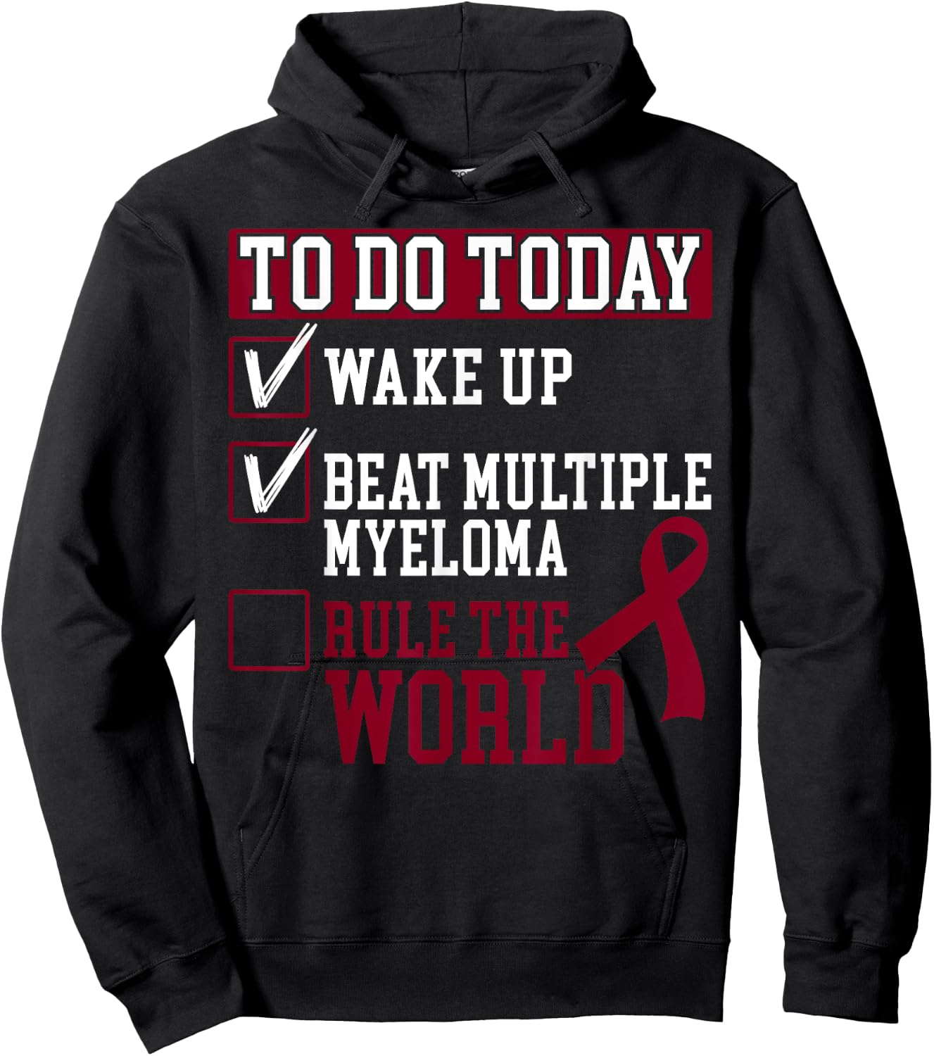 Multiple Myeloma Warrior Myeloma Cancer Awareness Hoodie - Hoodie | Black