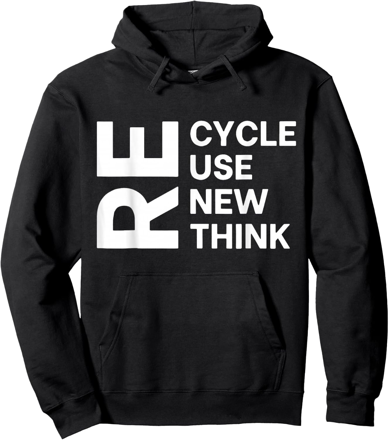 Recycle Reuse Renew Rethink Re Cycle Use Environmentalist Hoodie - Hoodie | Black