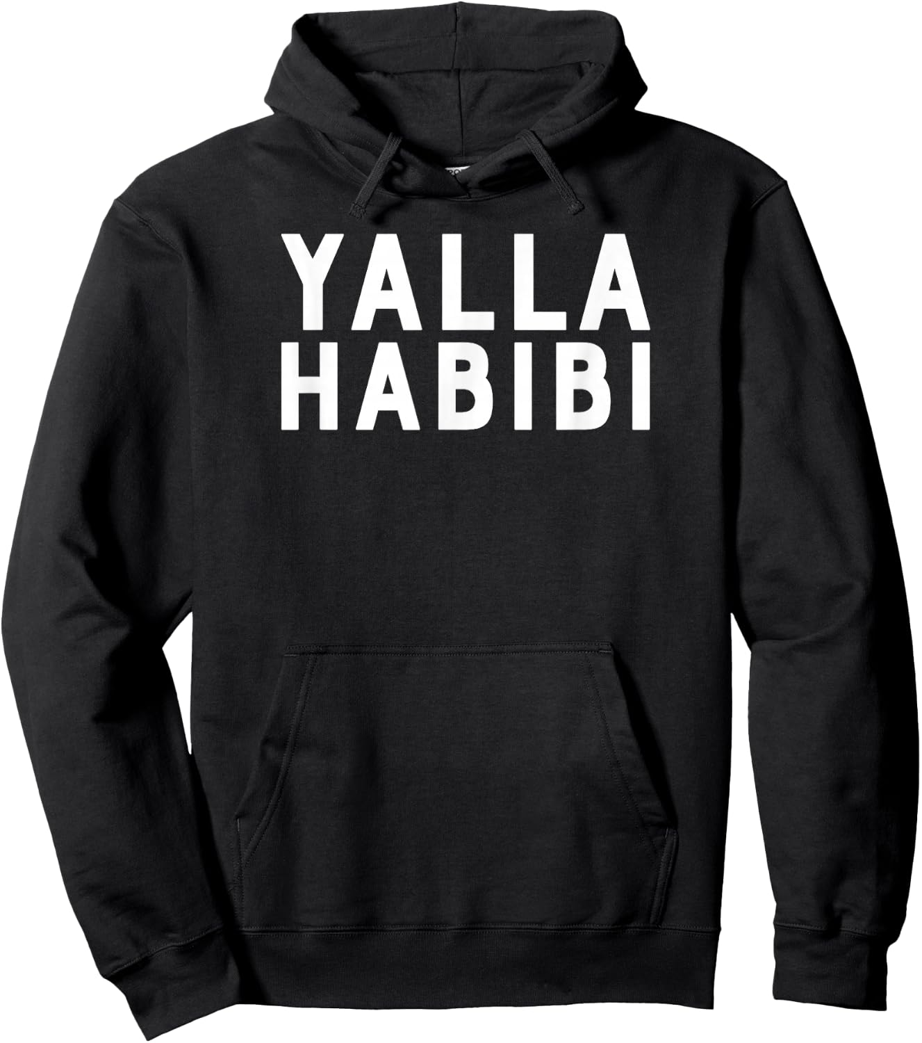 Yalla Habibi Arab Muslim Love Quote Arabic Sweetheart Hoodie - Hoodie | Black