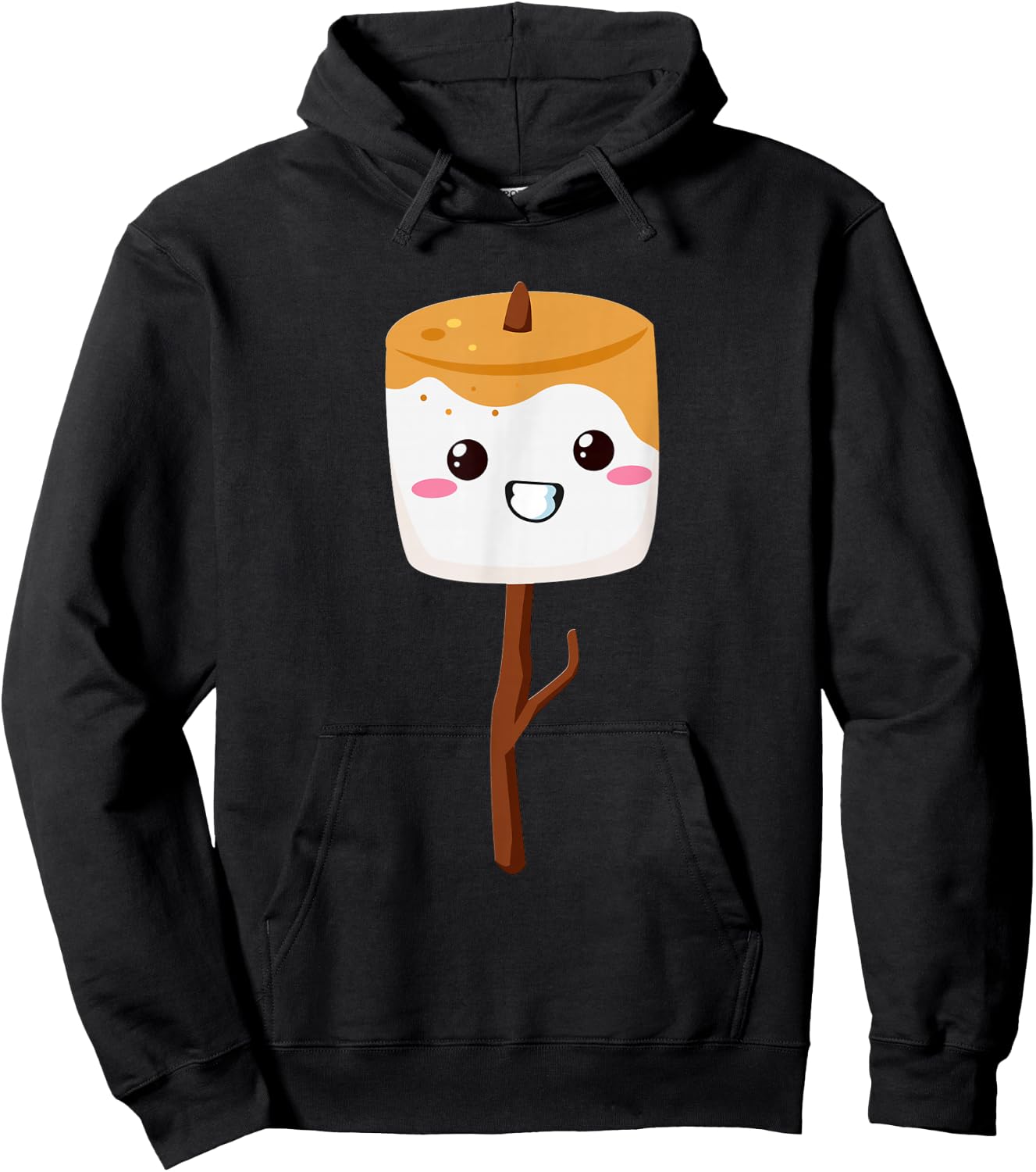 Kawaii Halloween Group Costume S'mores Marshmallow Sticks Hoodie - Hoodie | Black