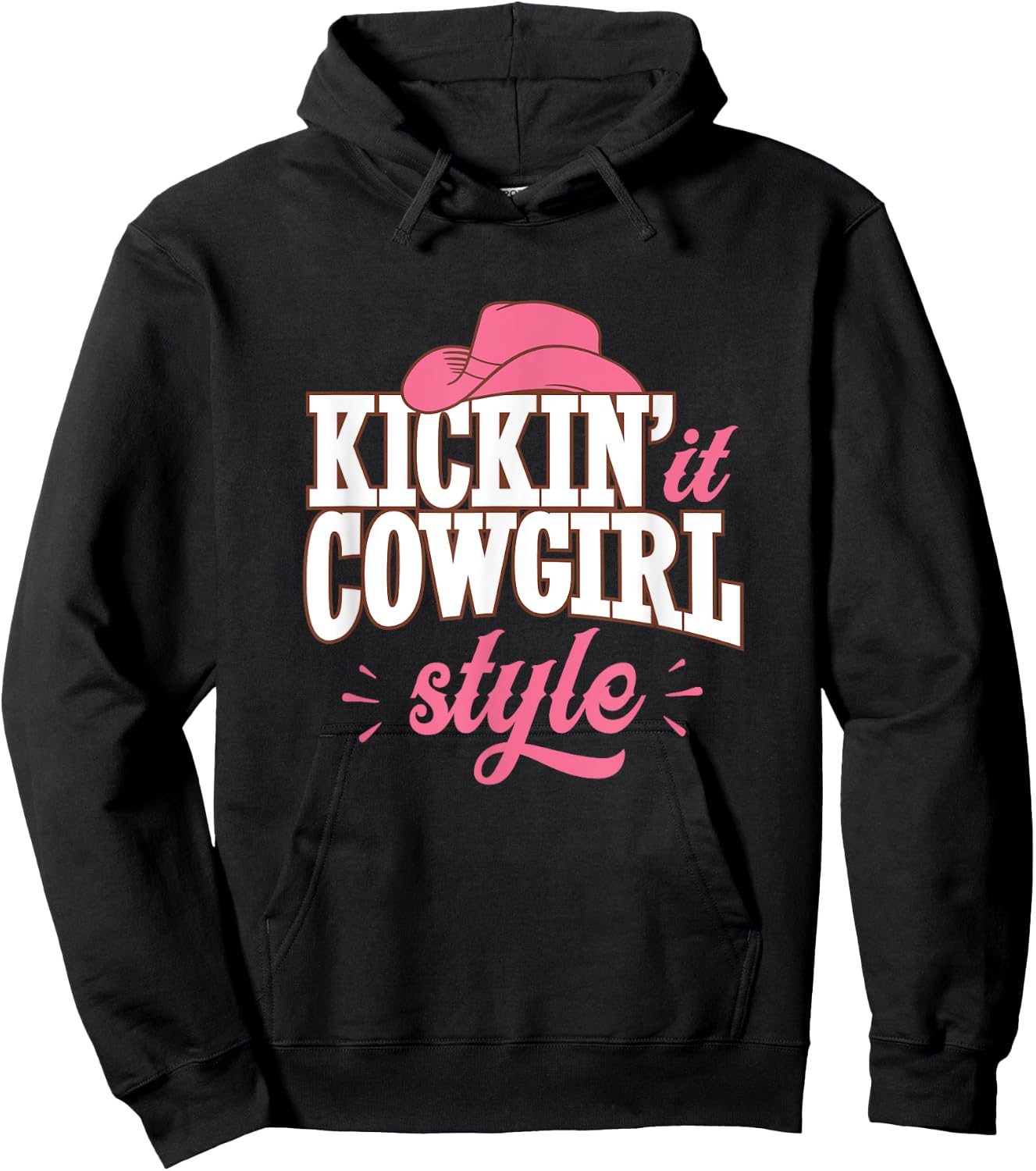Cowgirl Style Country Western Rodeo Women Girls Hoodie - Hoodie | Black