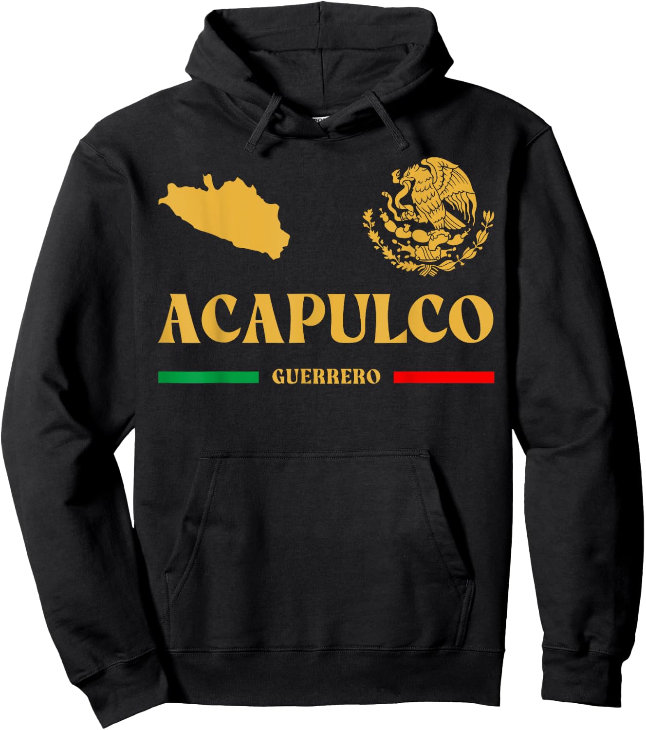 Acapulco Emblem, Acapulco Guerrero, Acapulco Hoodie - Hoodie | Black