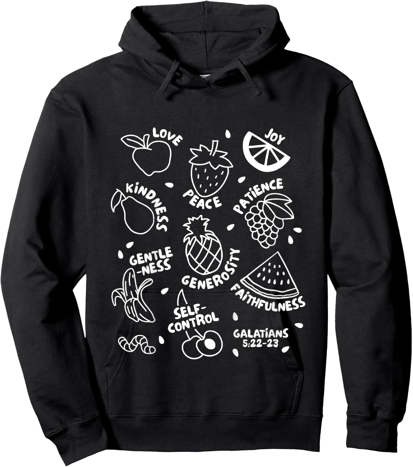 Fruit of the Spirit Christian Biblical Toddler Child Of God Hoodie - Hoodie | Black