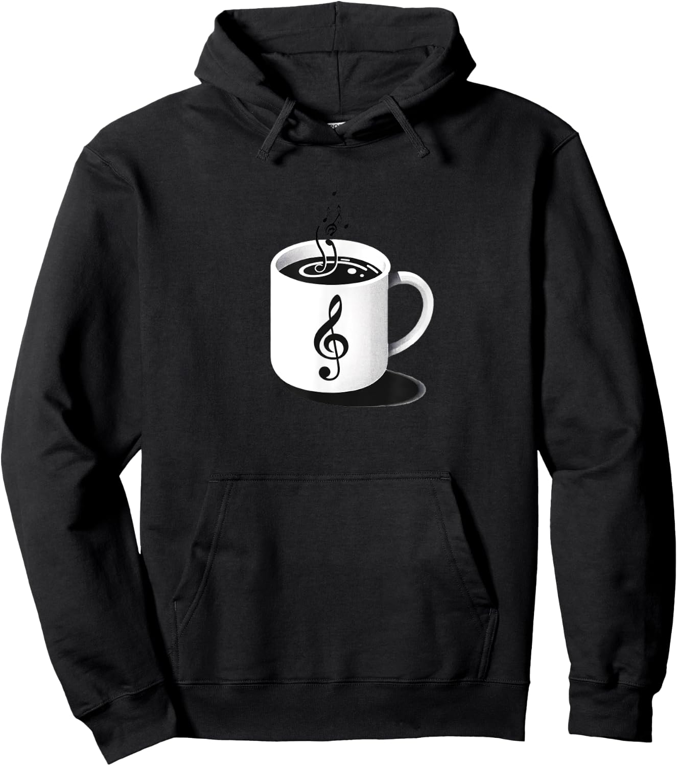 Minimalist Musical Coffee Music Teacher Brew Clef Note Hoodie - Hoodie | Black