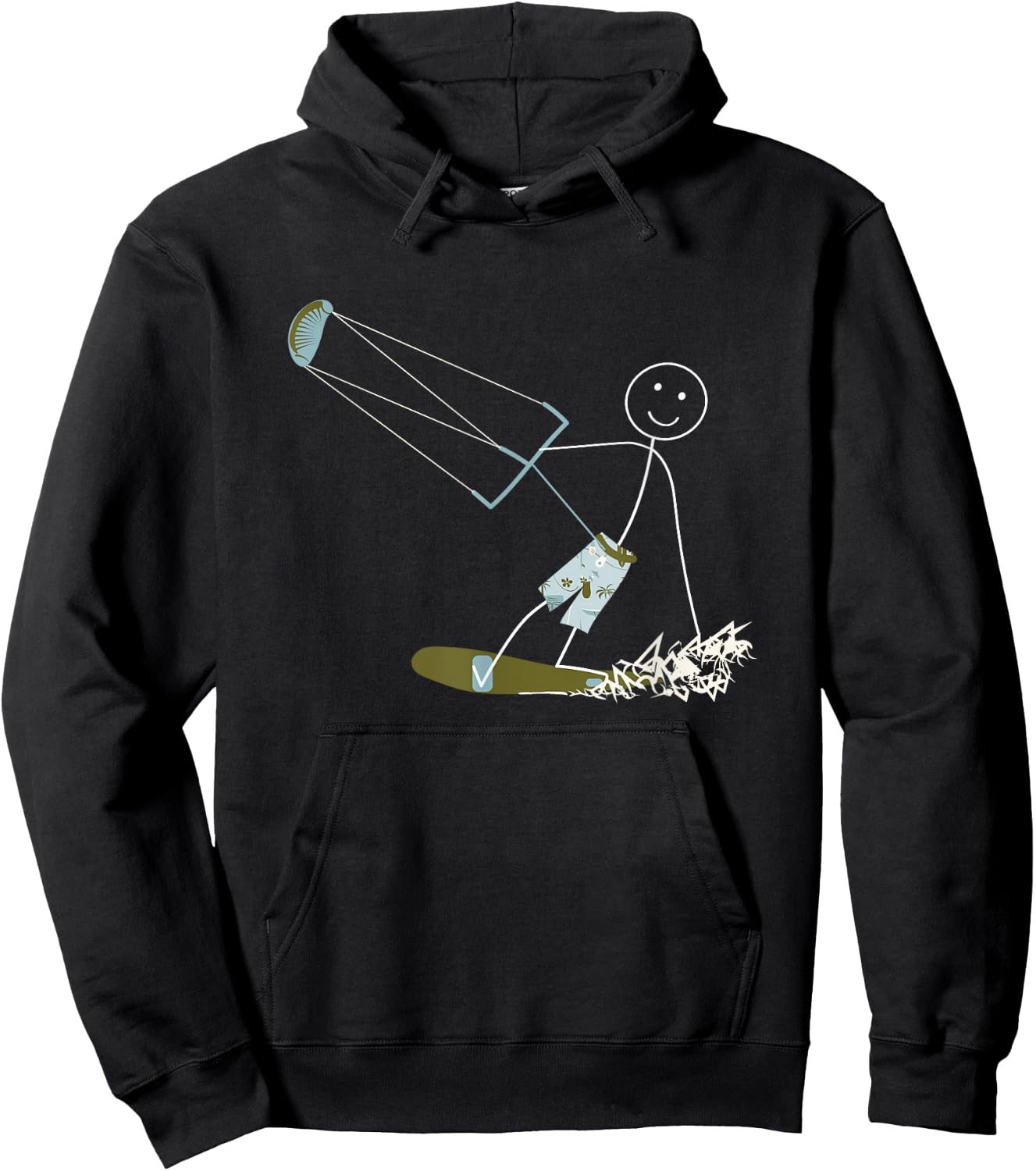 Funny Kiteboarding Design Boys Kitesurfing Hoodie - Hoodie | Black