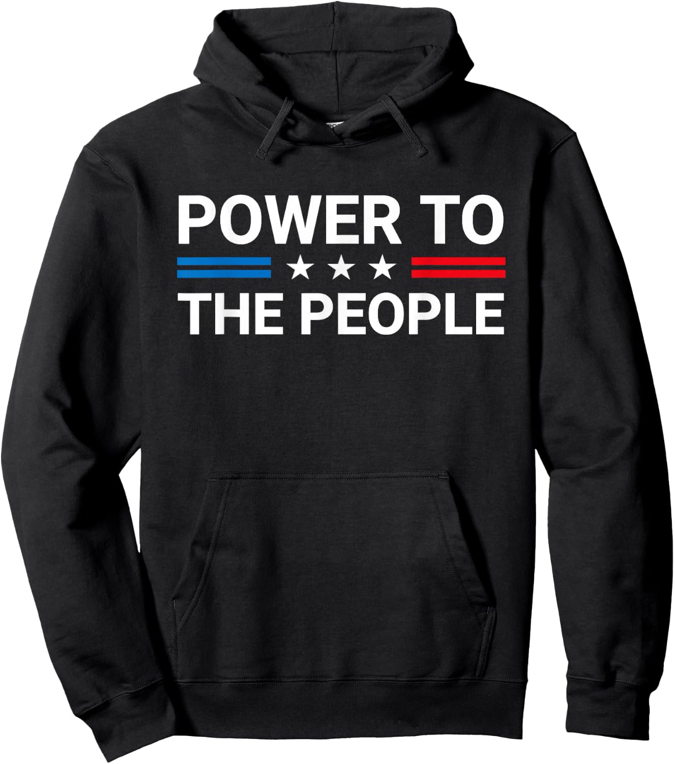 Power To The People Patriotic American Flag Hoodie - Hoodie | Black