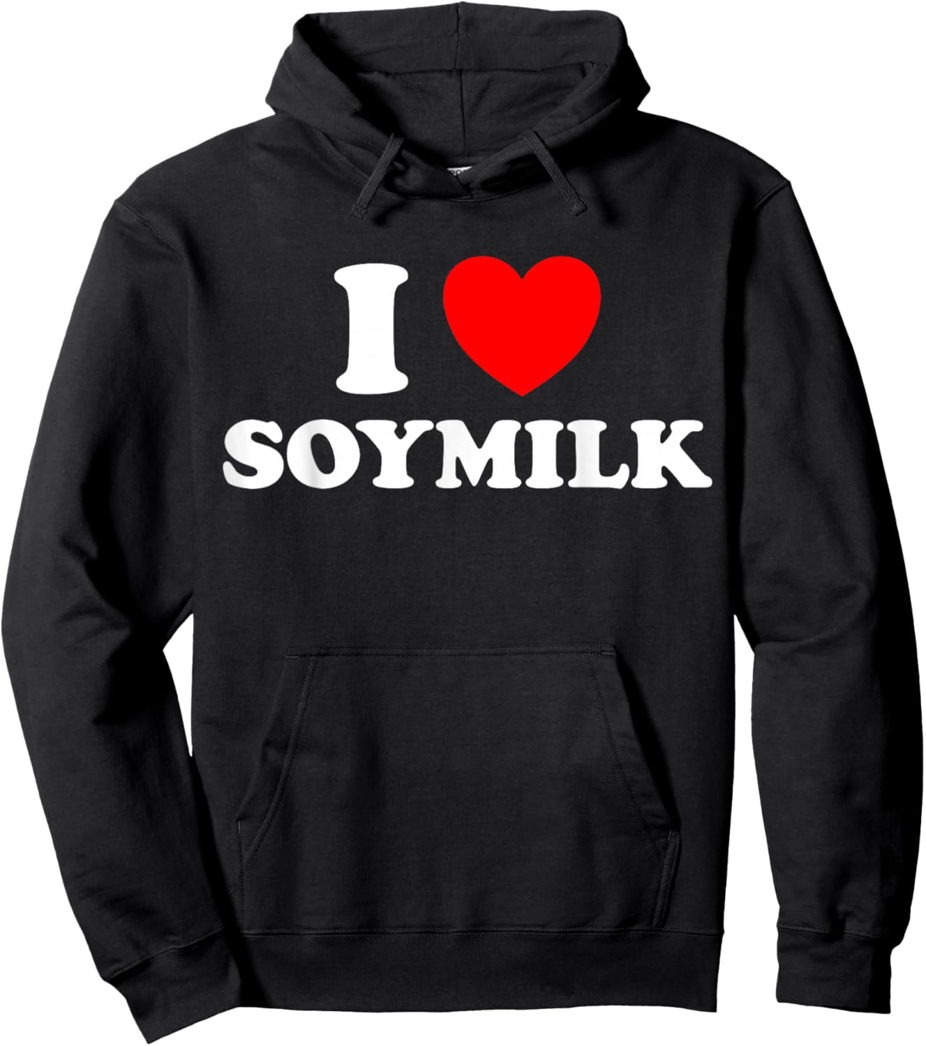 I Love Soymilk Funny Soy Face Vegan Bean Milk Plant Base Fan Hoodie - Hoodie | Black