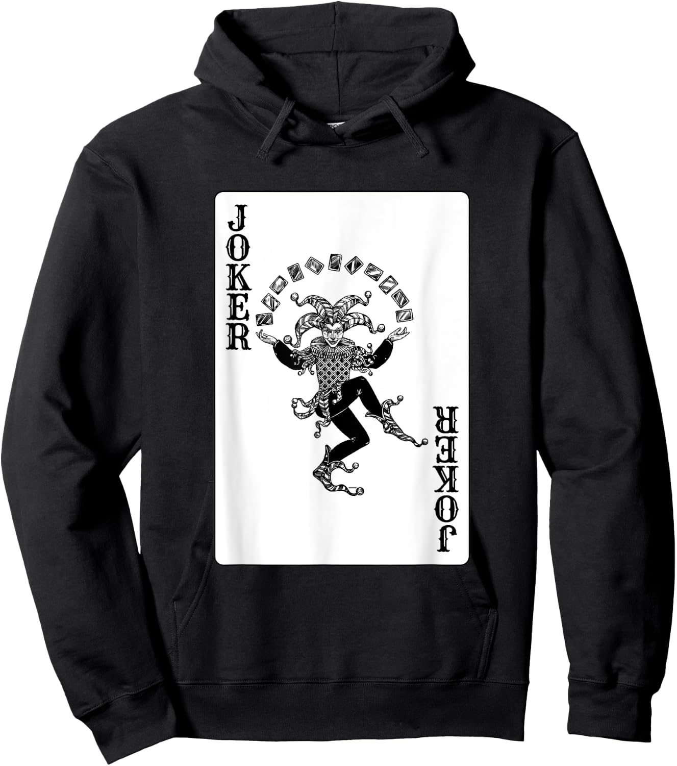 Joker Casino Poker Card Games Playing Cards Black Jack Hoodie - Hoodie | Black