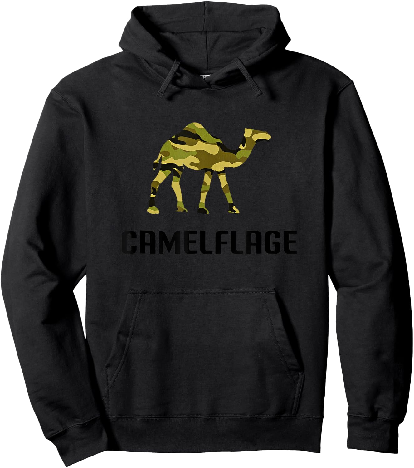 Camelflage Shirt Funny Camel Camo Camouflage Army Hoodie - Hoodie | Black