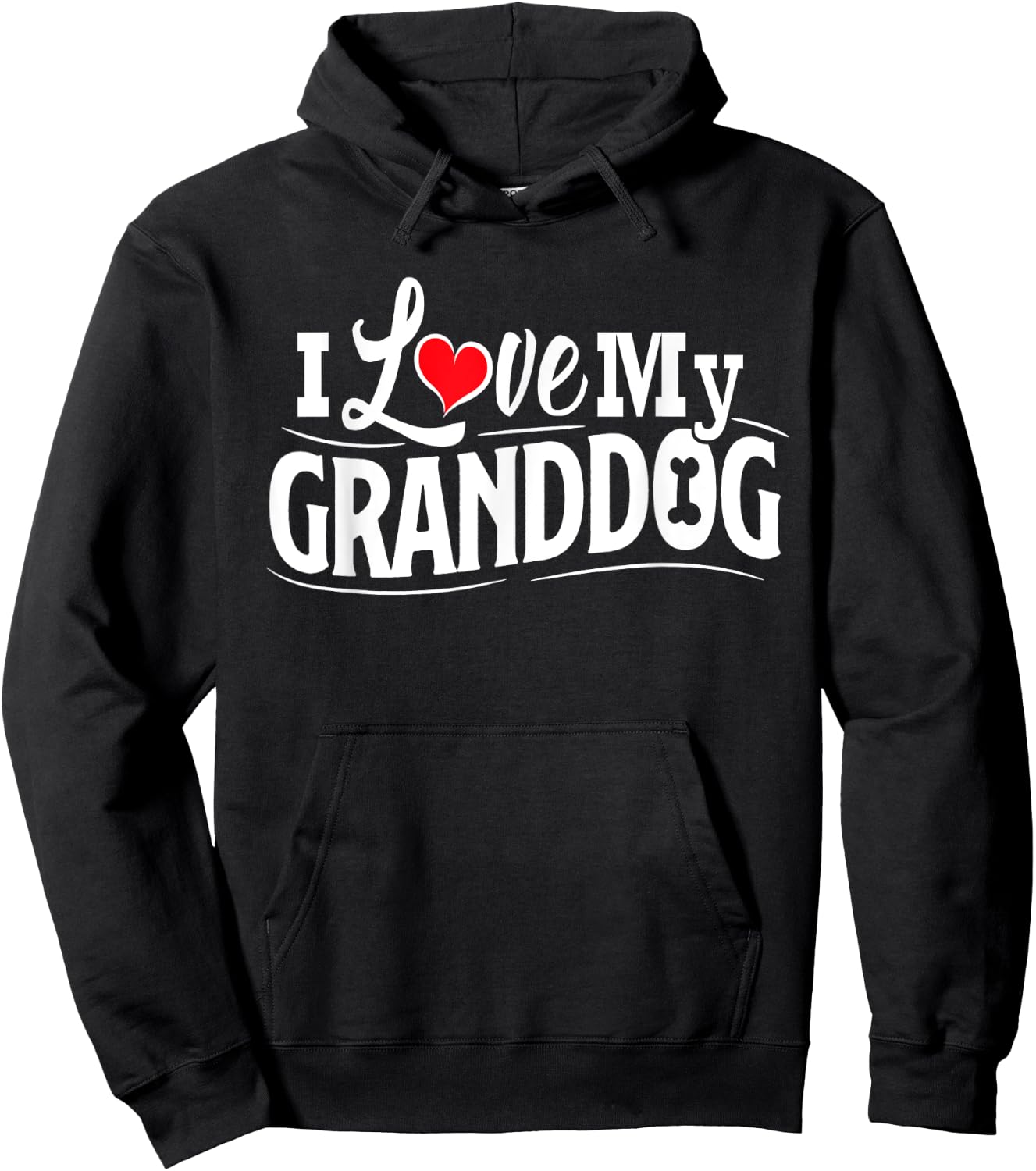 Granddog Presents I Love My Granddog Granddog Shirt Grandog Hoodie - Hoodie | Black