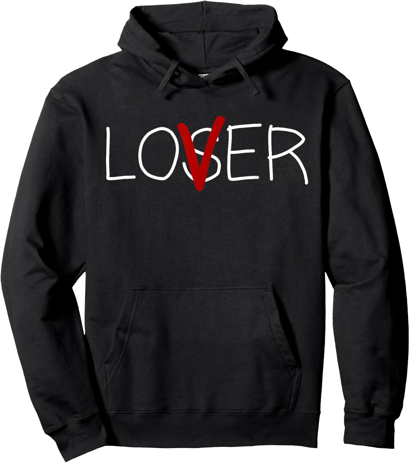 Loser Lover Club Co. Loser Lover Horror , -Adults, Short Sleeve, Black, Small Hoodie - Hoodie | Black
