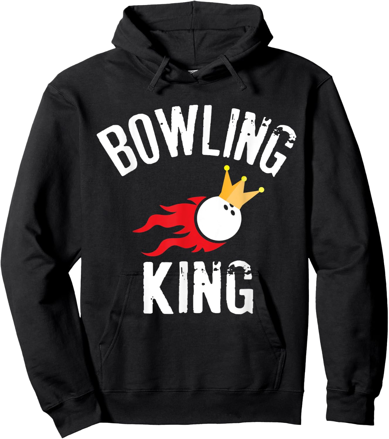Bowling King Funny Quote For Dads Bowlers Hoodie - Hoodie | Black