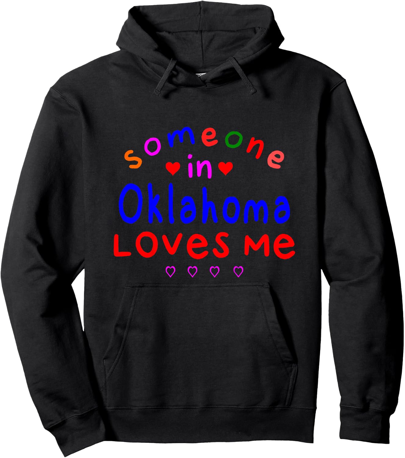 Kids Someone in Oklahoma Loves Me Kids Boys Girls Hoodie - Hoodie | Black