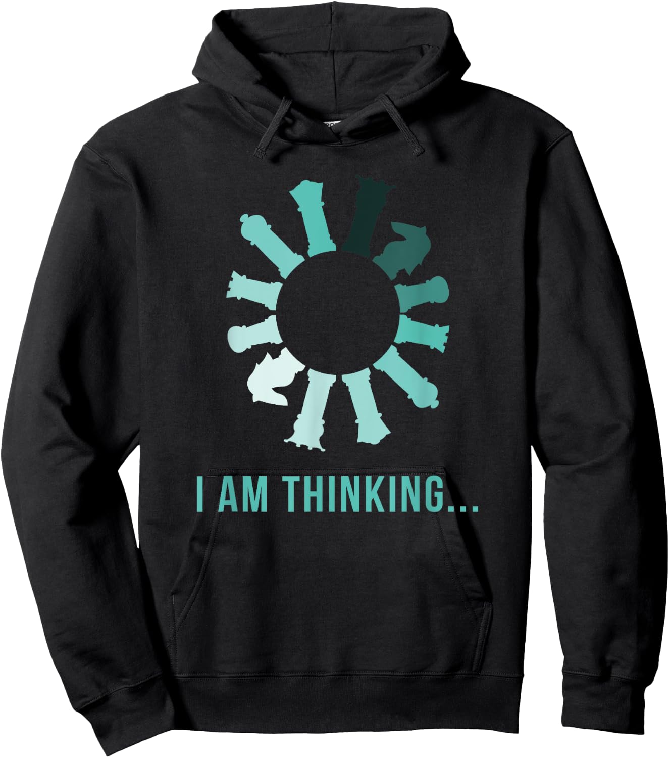 Funny Chess Chess Player Thinking Hoodie - Hoodie | Black