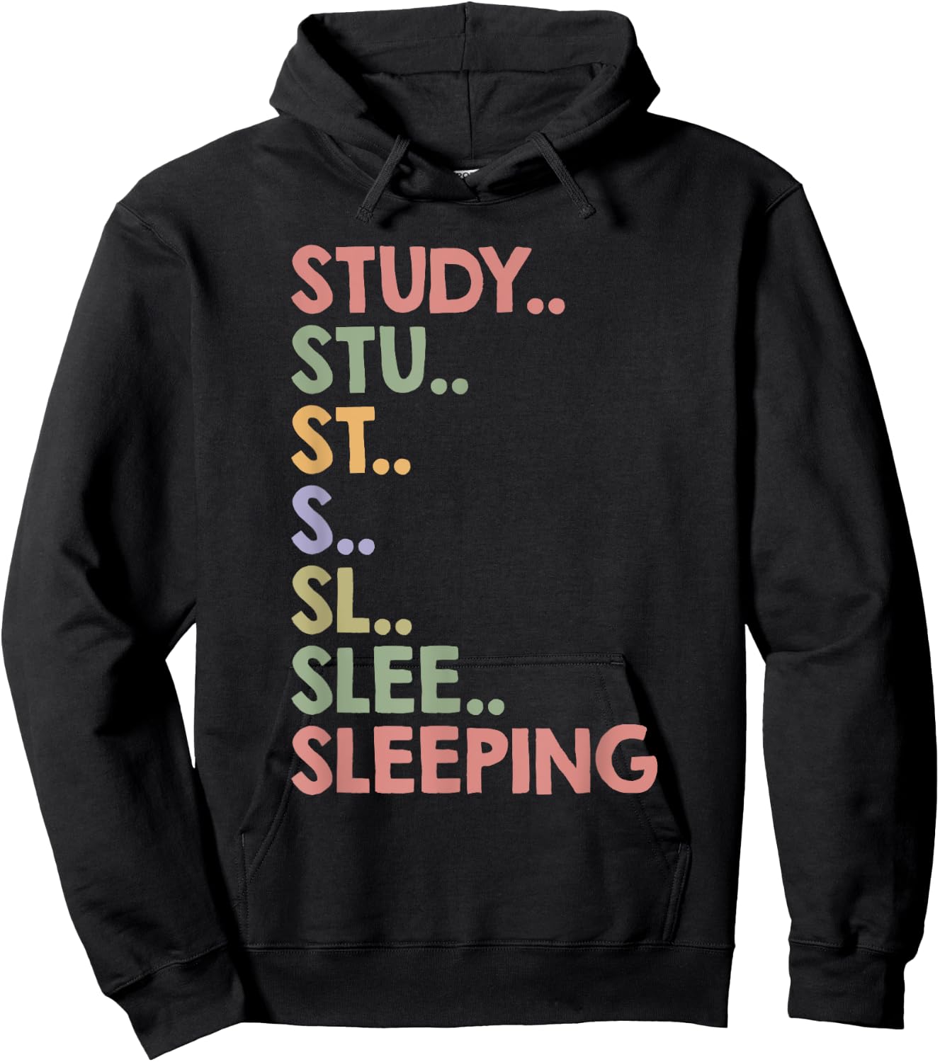 Funny College Student Study Hoodie - Hoodie | Black