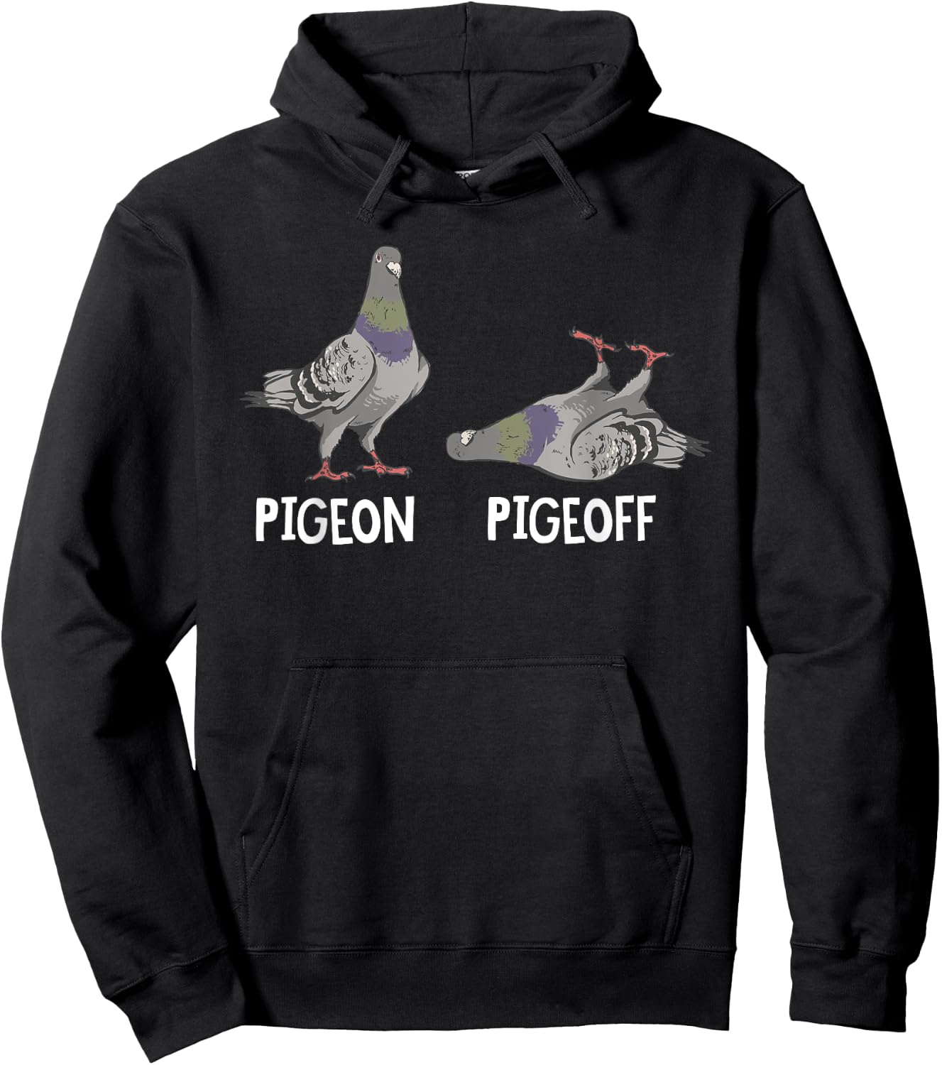 Funny Pigeon Pigeoff Birding Bird Lover Hoodie - Hoodie | Black