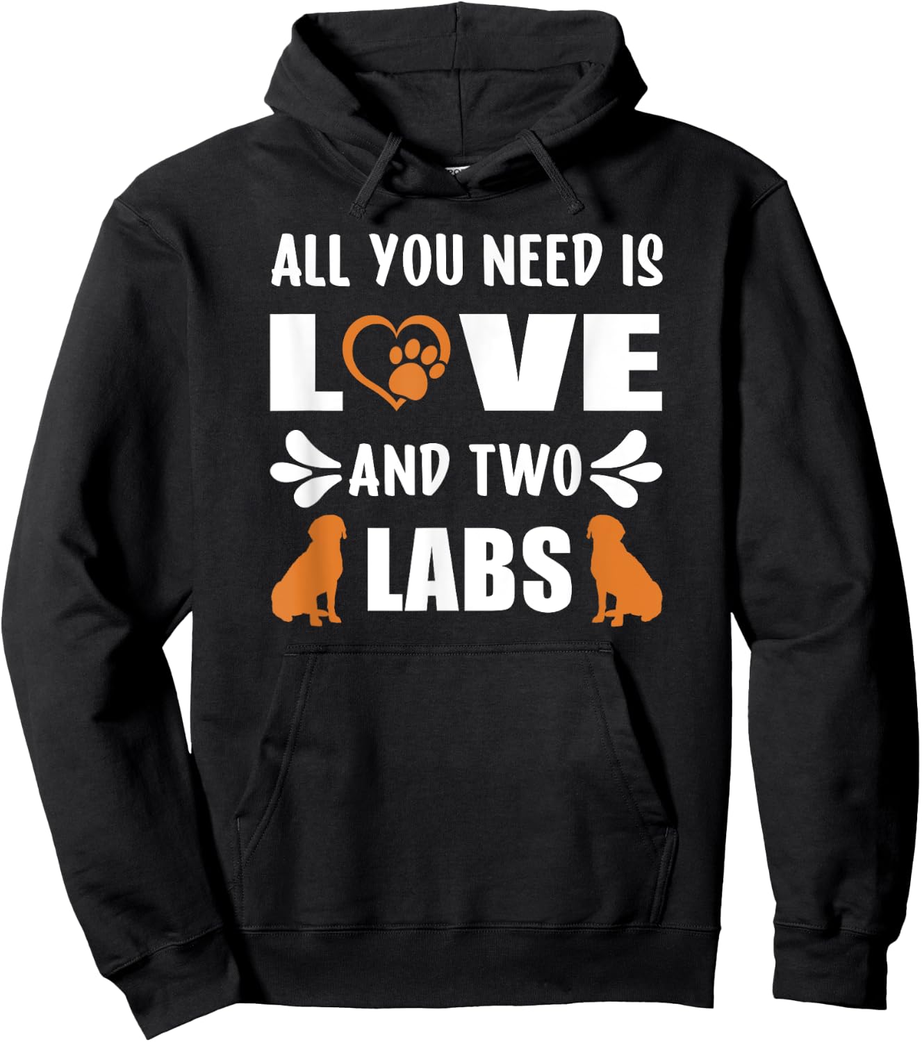 Fox Red Lab Mom Dad All You Need Labrador Retriever Hoodie - Hoodie | Black
