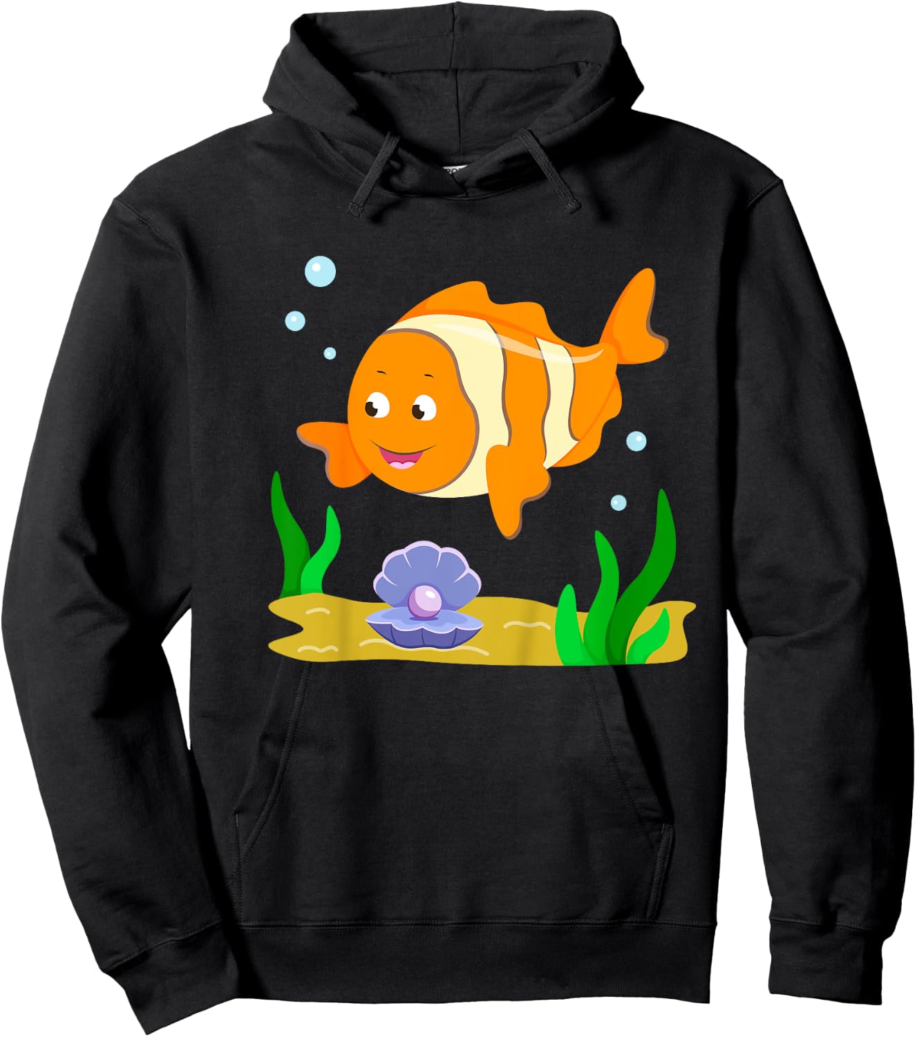 Cute clown fish baby boy girl toddler Hoodie - Hoodie | Black