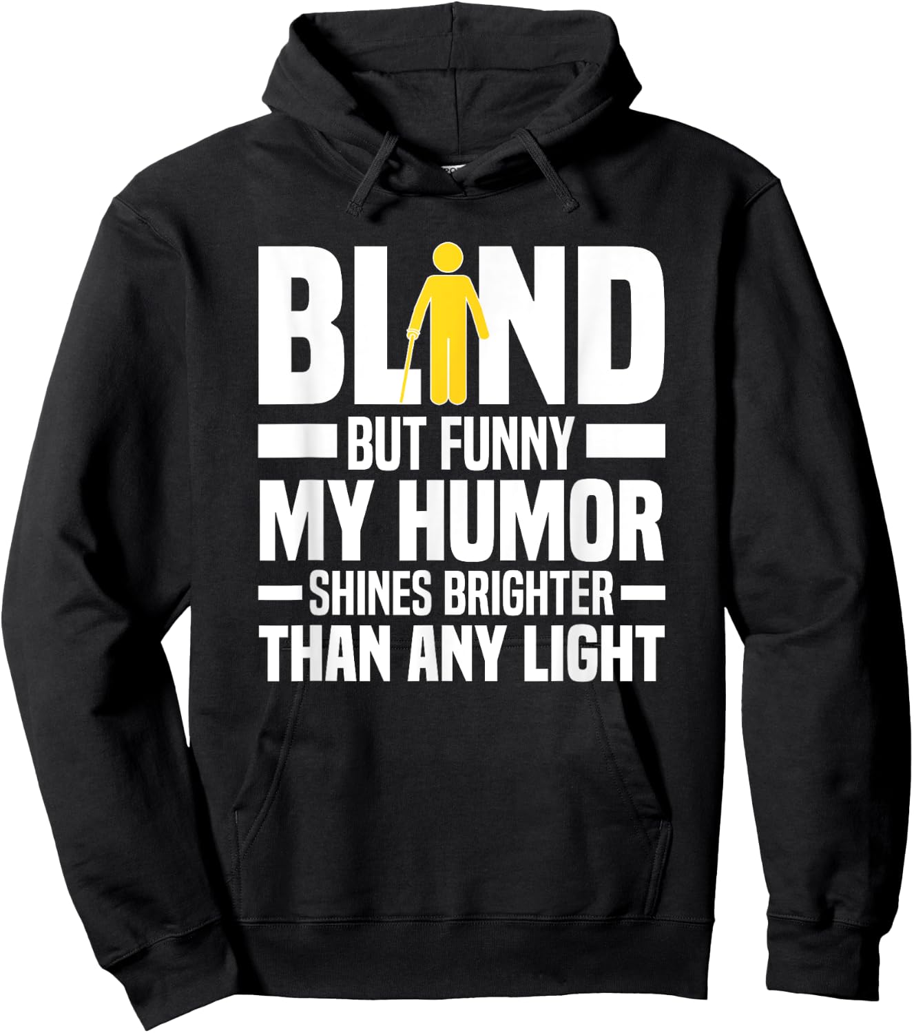 Funny Blind Braille Visually Impaired Blindness Hoodie - Hoodie | Black