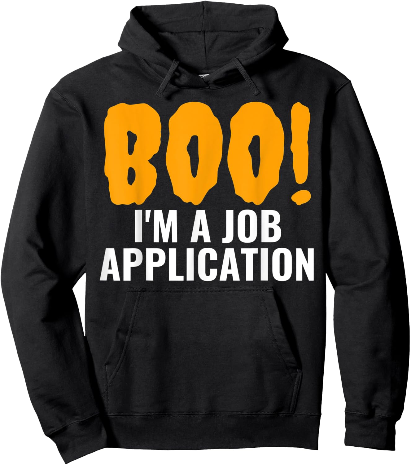 Boo I'm A Job Application Funny Halloween Costume Hoodie - Hoodie | Black