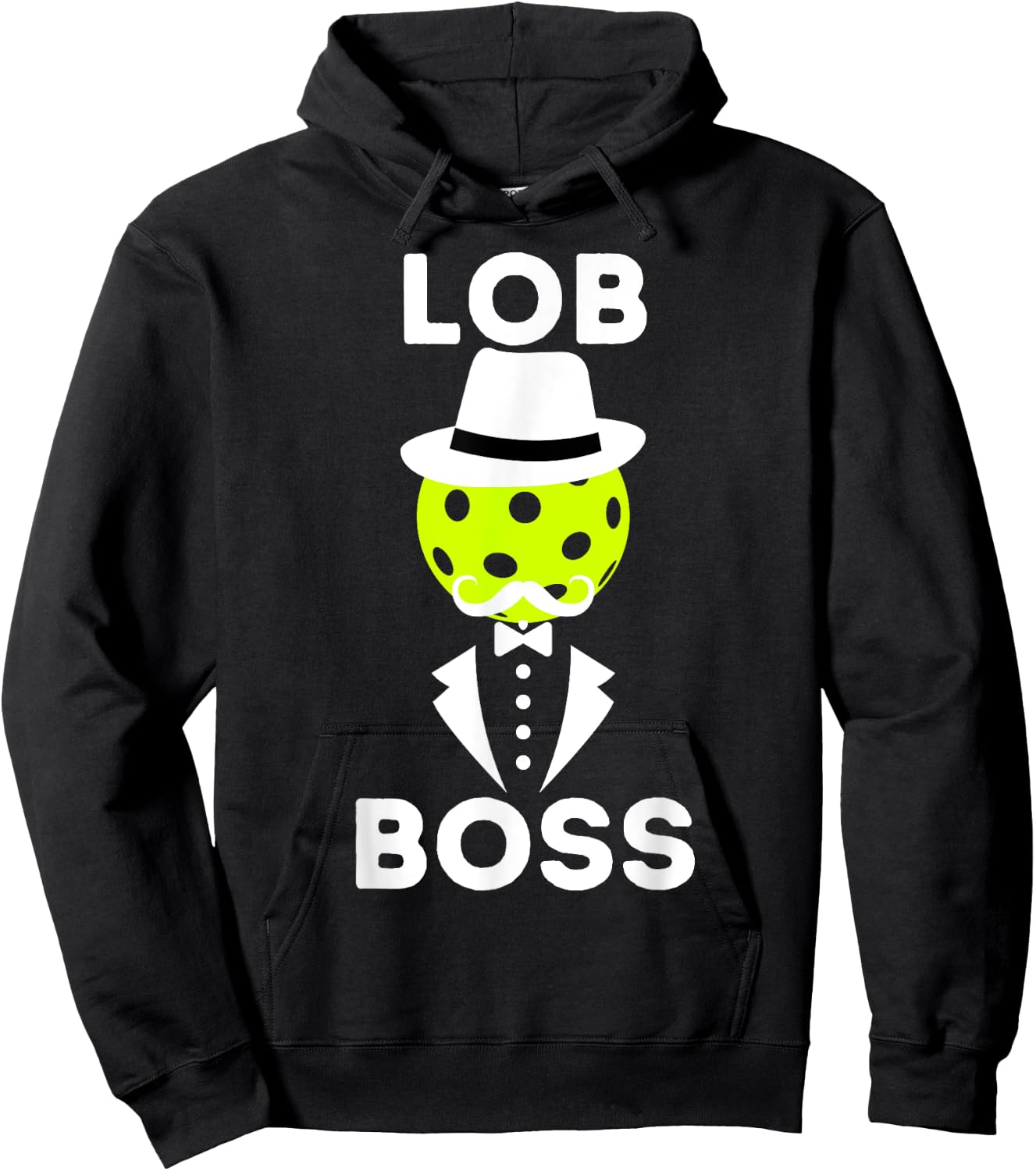 Funny Pickleball Retirement Lob Boss for Pickleball Lover Hoodie - Hoodie | Black