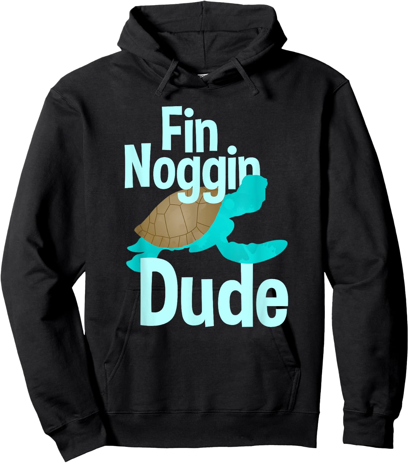 Fin Noggin Dude Hoodie - Hoodie | Black