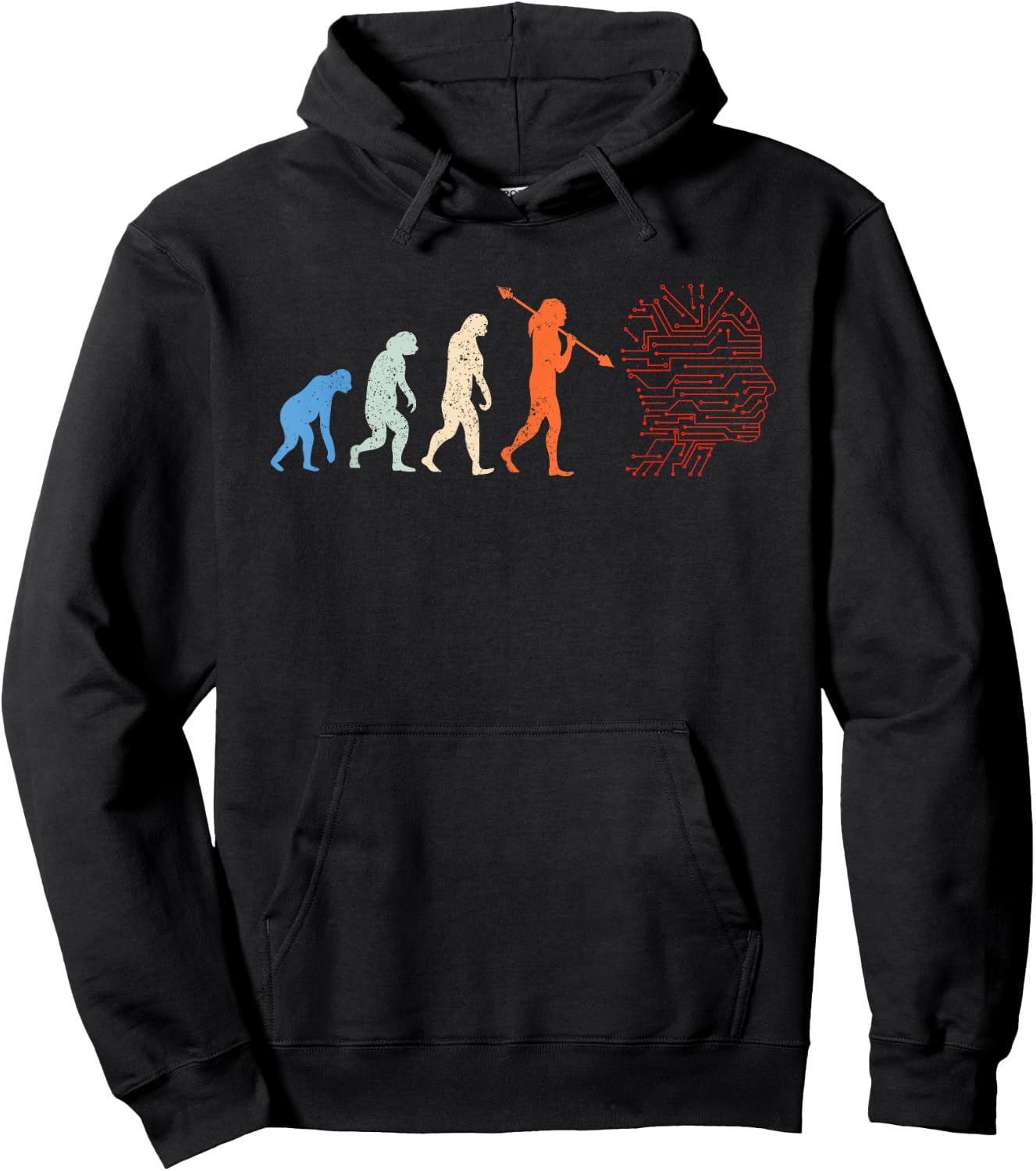 Artificial Intelligence Evolution - Funny AI Evolution Hoodie - Hoodie | Black
