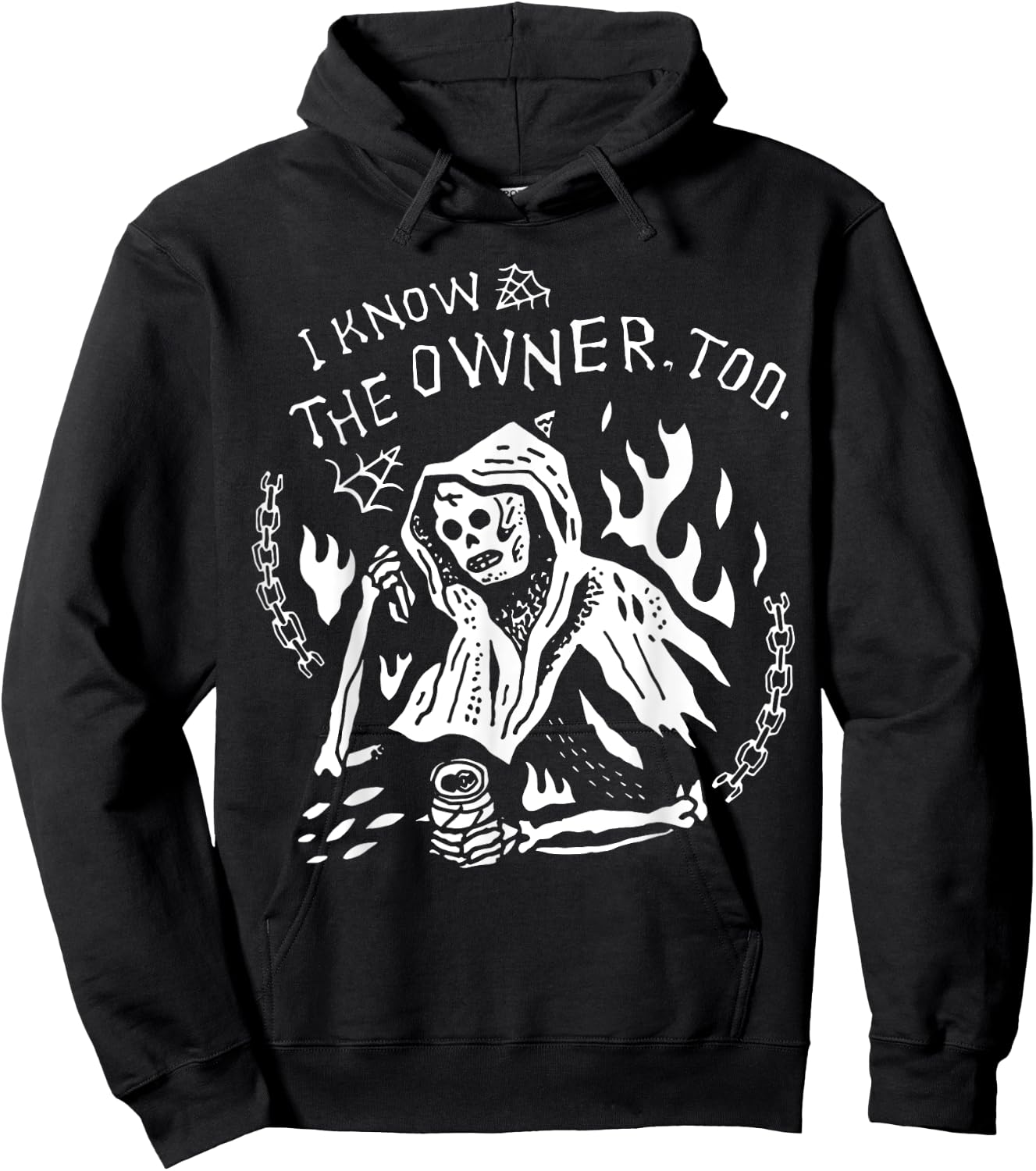 I Know The Owner Too Tattoo Skeleton Skull Hoodie - Hoodie | Black